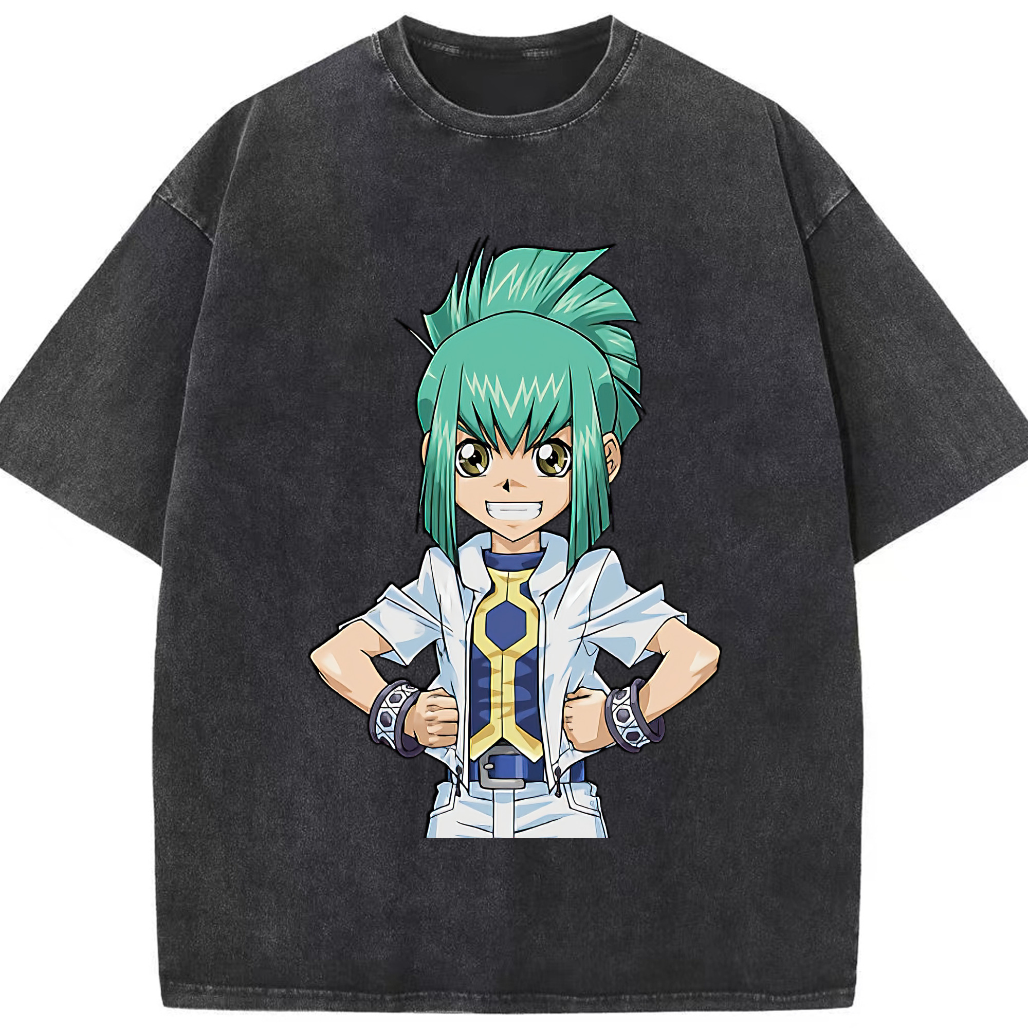 （画像用） 遊☆戯☆王 Yu-Gi-Oh! 綿100% ヴィンテージ風 半袖Tシャツ（フロントプリント）