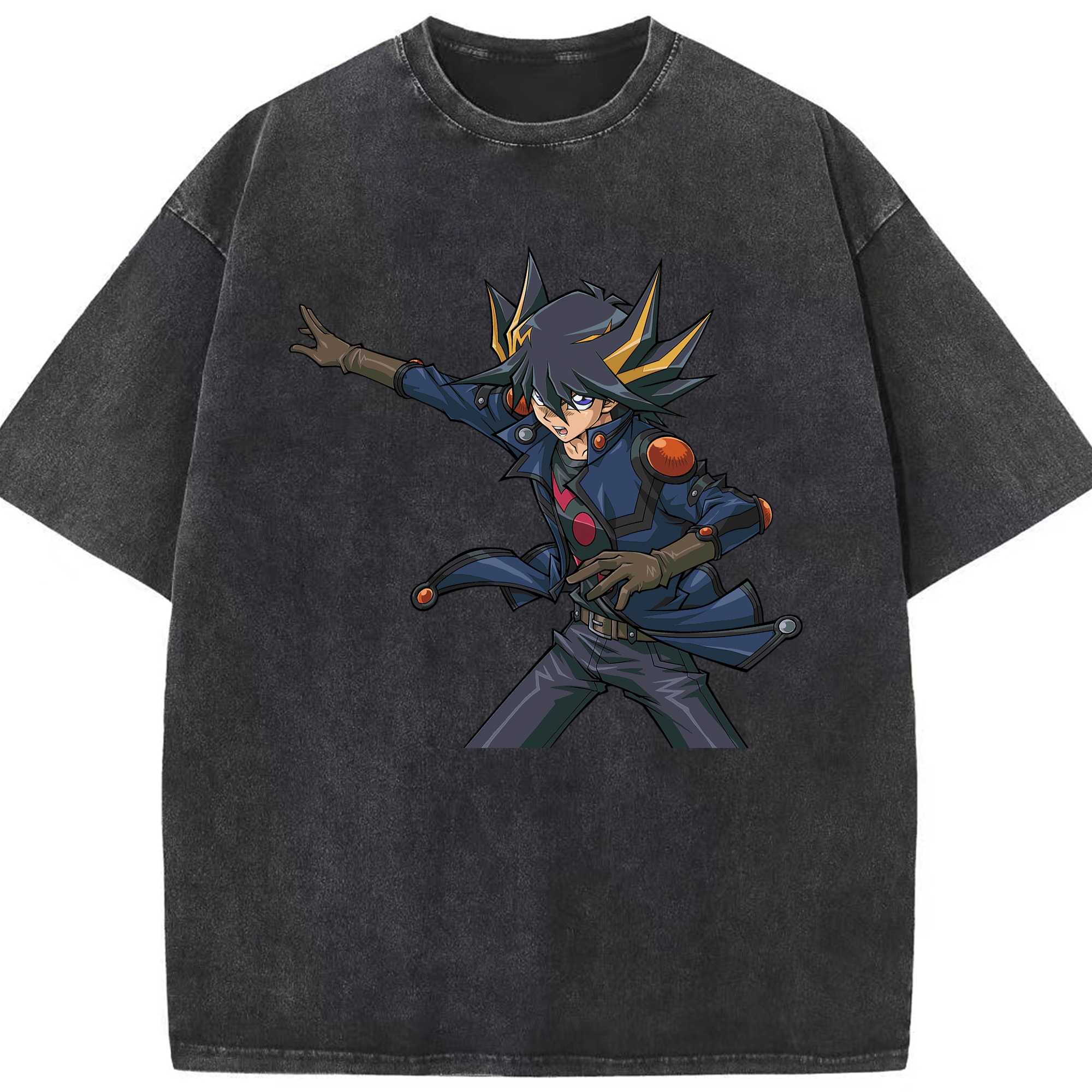 （画像用） 遊☆戯☆王 Yu-Gi-Oh! 綿100% ヴィンテージ風 半袖Tシャツ（フロントプリント）