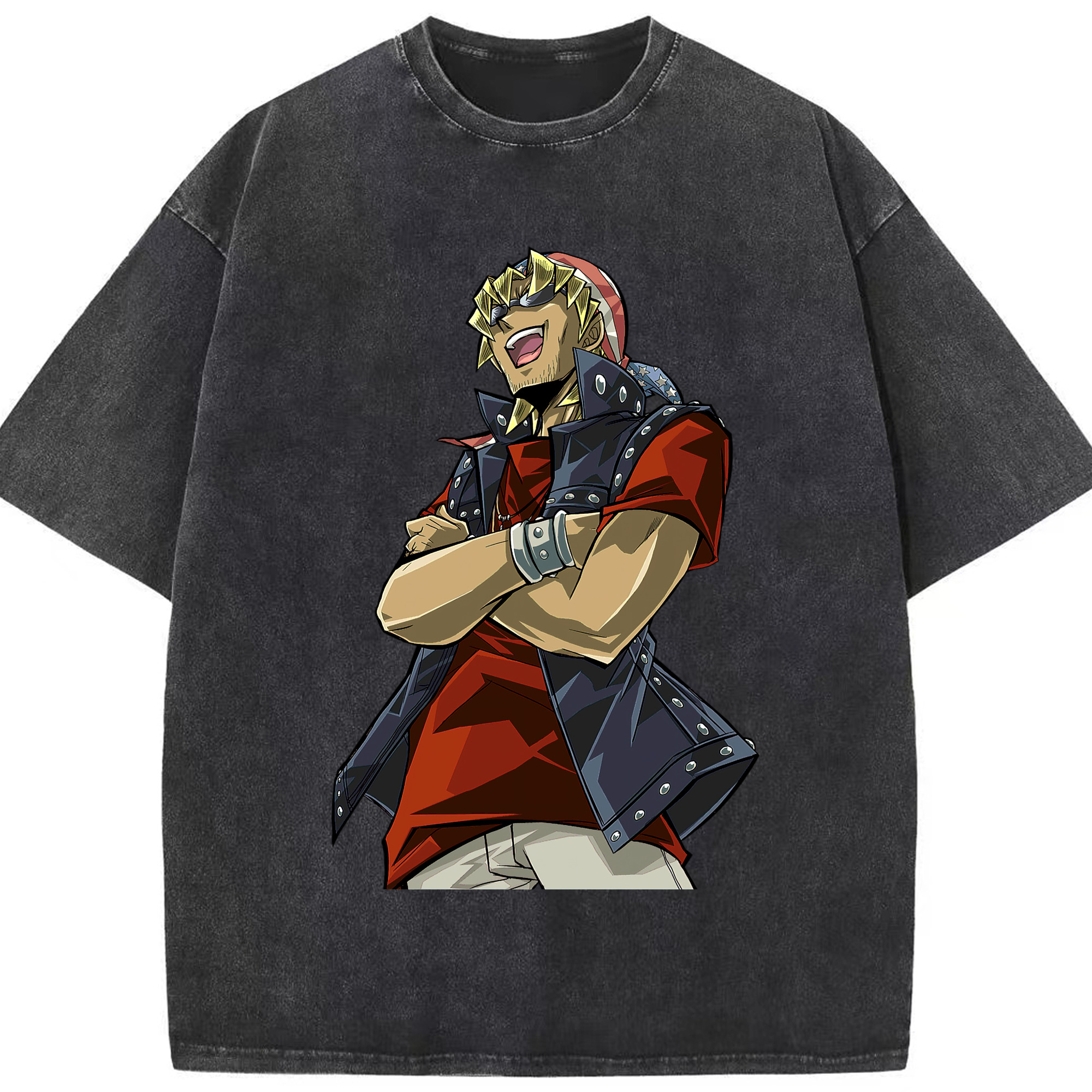 （画像用） 遊☆戯☆王 Yu-Gi-Oh! 綿100% ヴィンテージ風 半袖Tシャツ（フロントプリント）