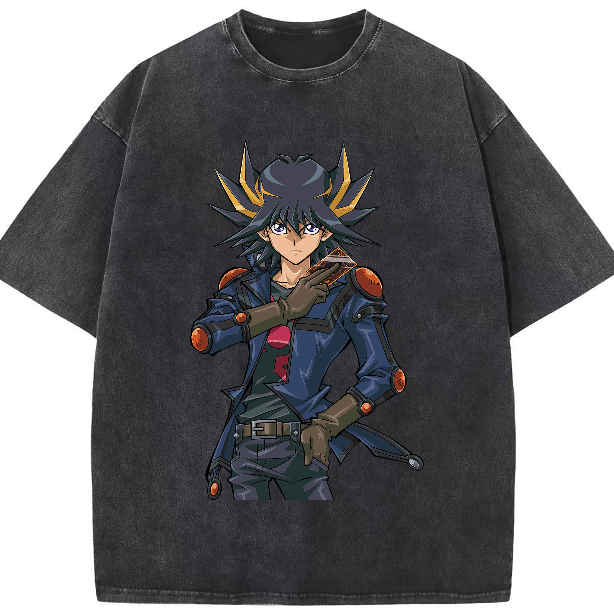（画像用） 遊☆戯☆王 Yu-Gi-Oh! 綿100% ヴィンテージ風 半袖Tシャツ（フロントプリント）