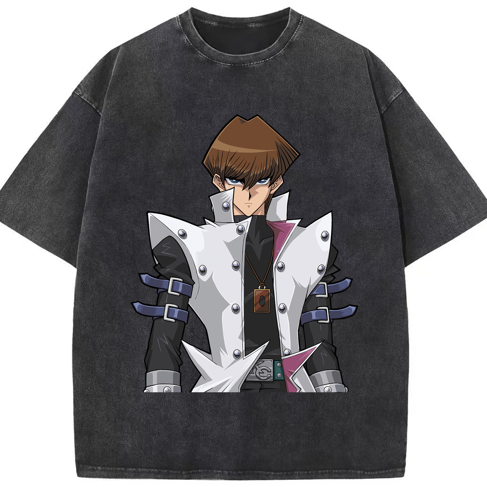 （画像用） 遊☆戯☆王 Yu-Gi-Oh! 綿100% ヴィンテージ風 半袖Tシャツ（フロントプリント）