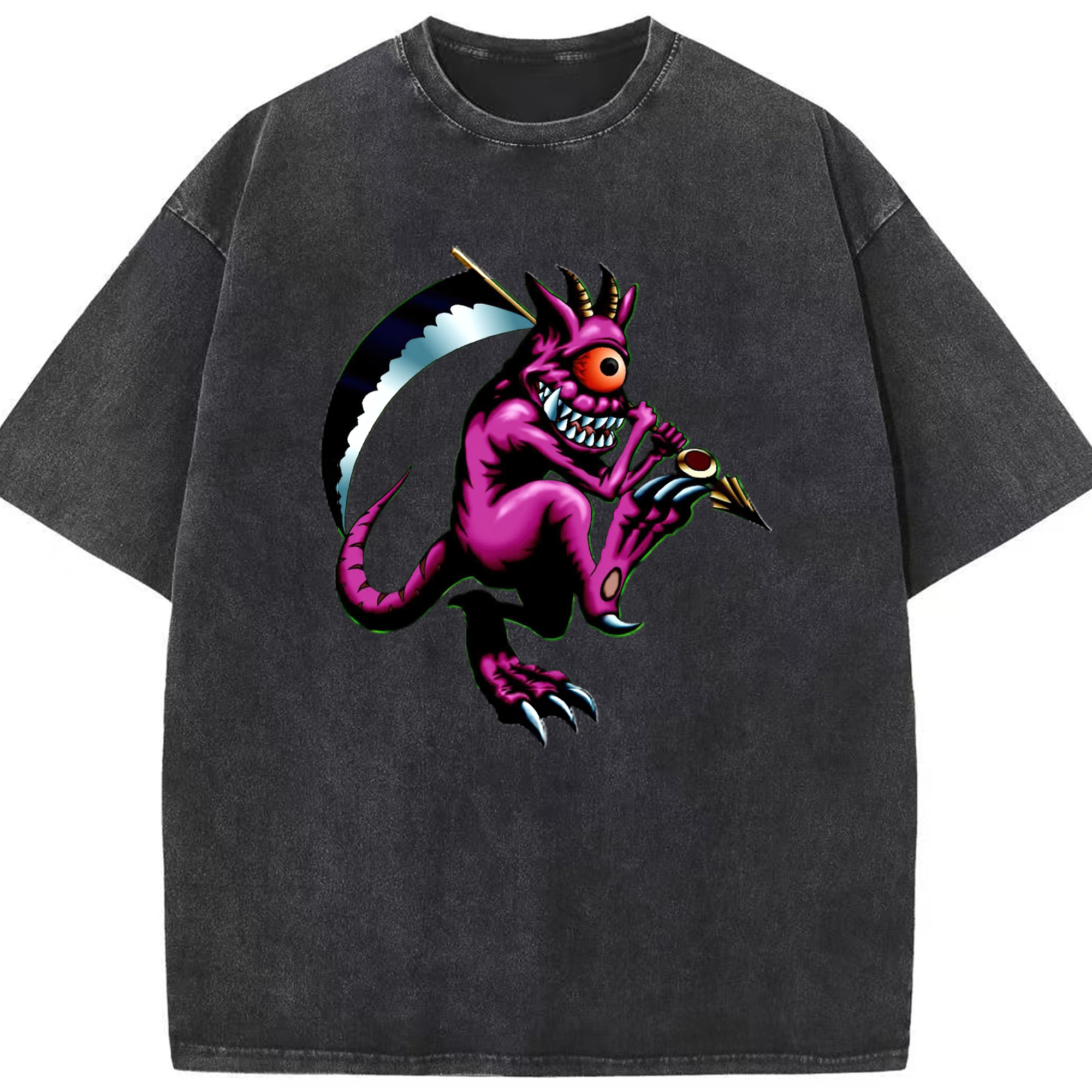 （画像用） 遊☆戯☆王 Yu-Gi-Oh! 綿100% ヴィンテージ風 半袖Tシャツ（フロントプリント）