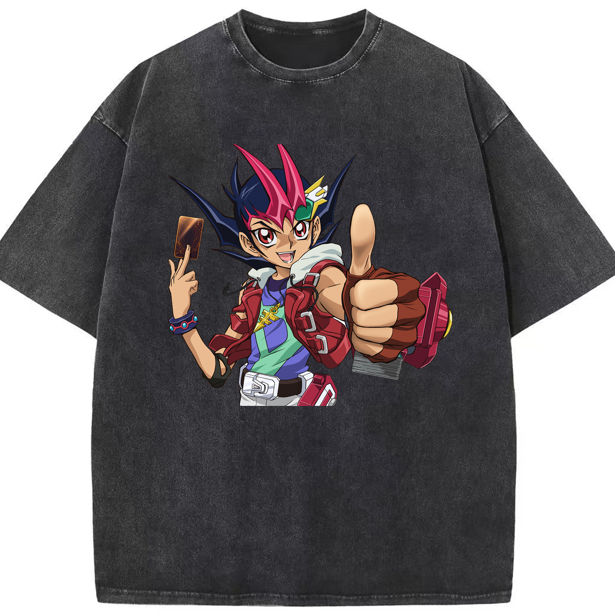 （画像用） 遊☆戯☆王 Yu-Gi-Oh! 綿100% ヴィンテージ風 半袖Tシャツ（フロントプリント）
