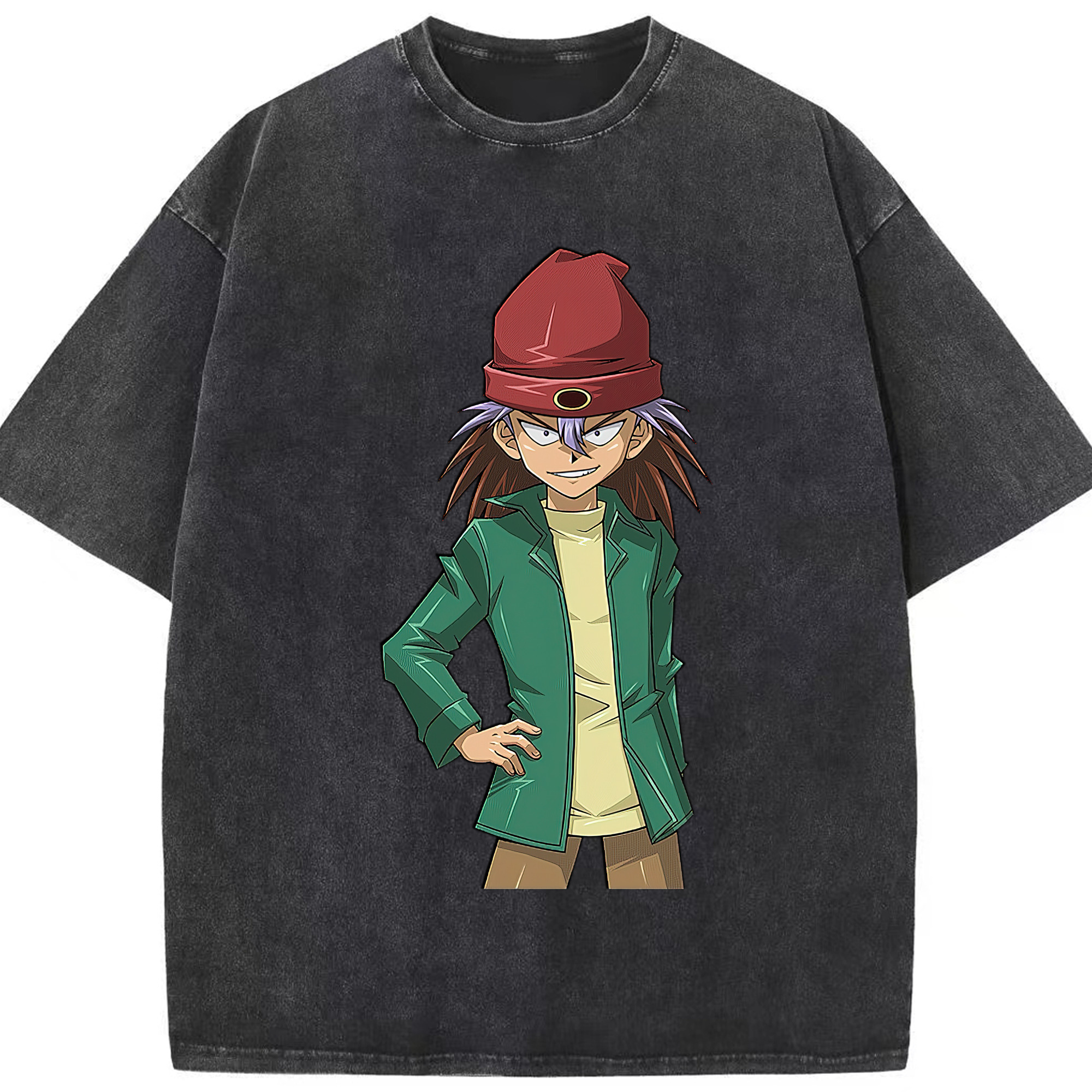 （画像用） 遊☆戯☆王 Yu-Gi-Oh! 綿100% ヴィンテージ風 半袖Tシャツ（フロントプリント）