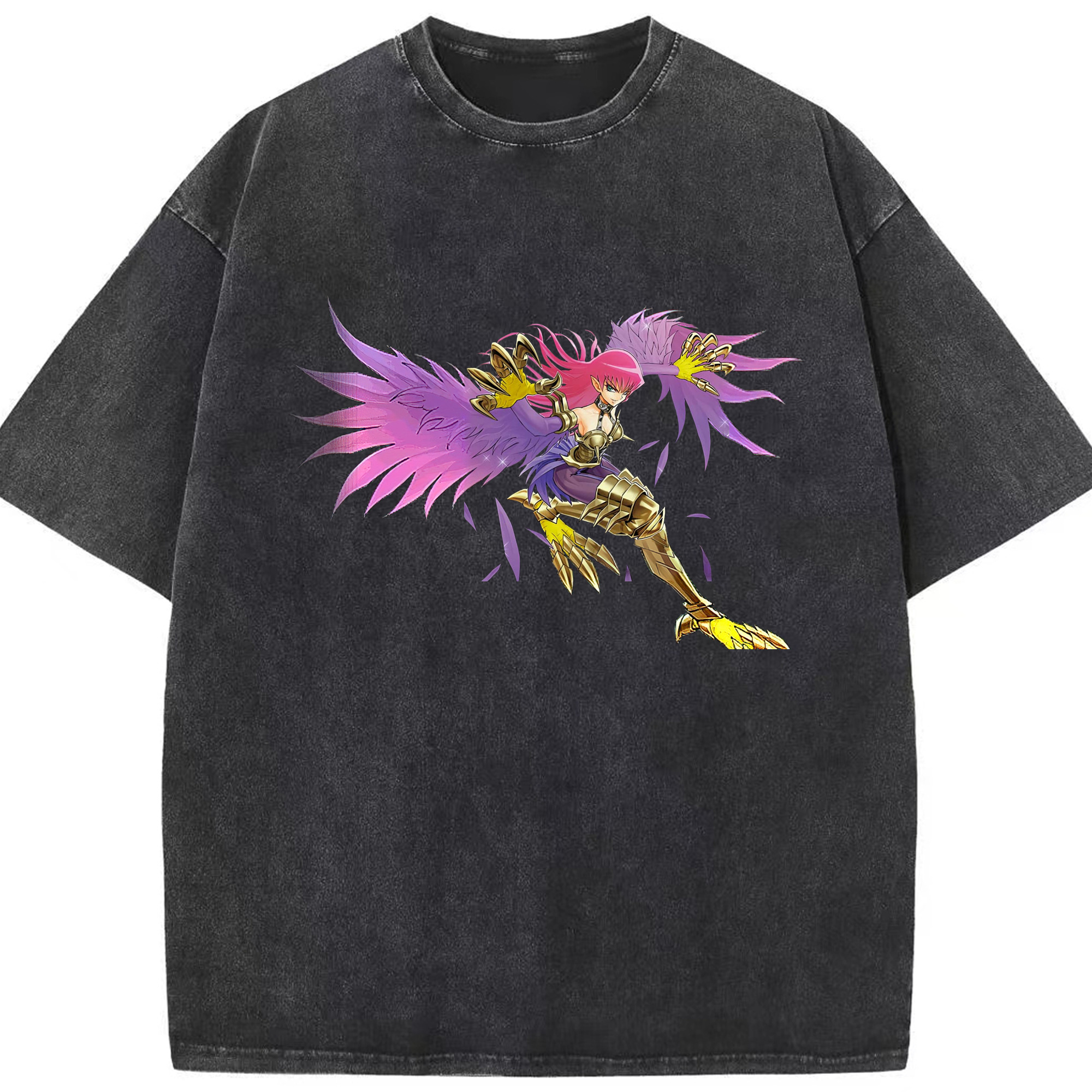 （画像用） 遊☆戯☆王 Yu-Gi-Oh! 綿100% ヴィンテージ風 半袖Tシャツ（フロントプリント）
