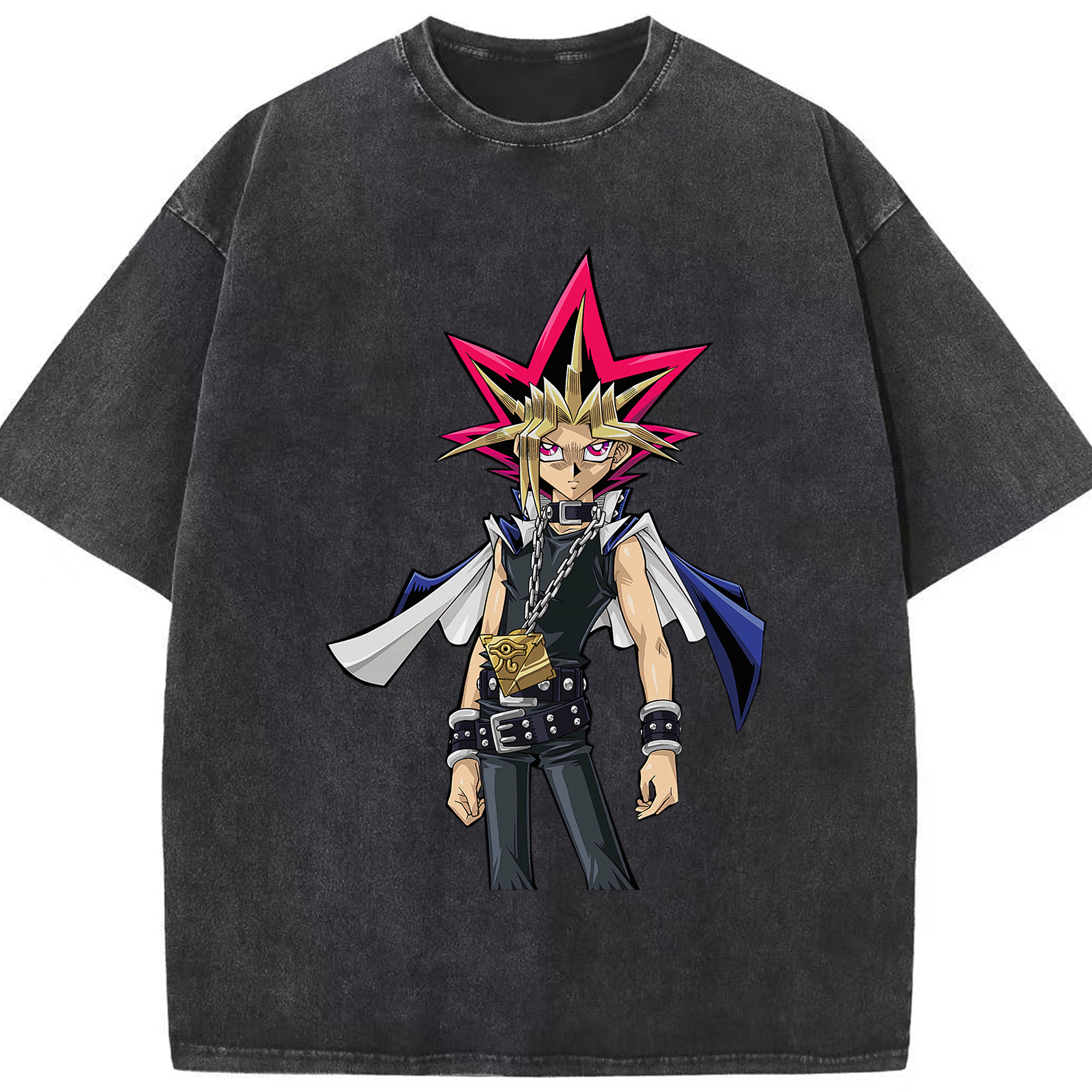 （画像用） 遊☆戯☆王 Yu-Gi-Oh! 綿100% ヴィンテージ風 半袖Tシャツ（フロントプリント）