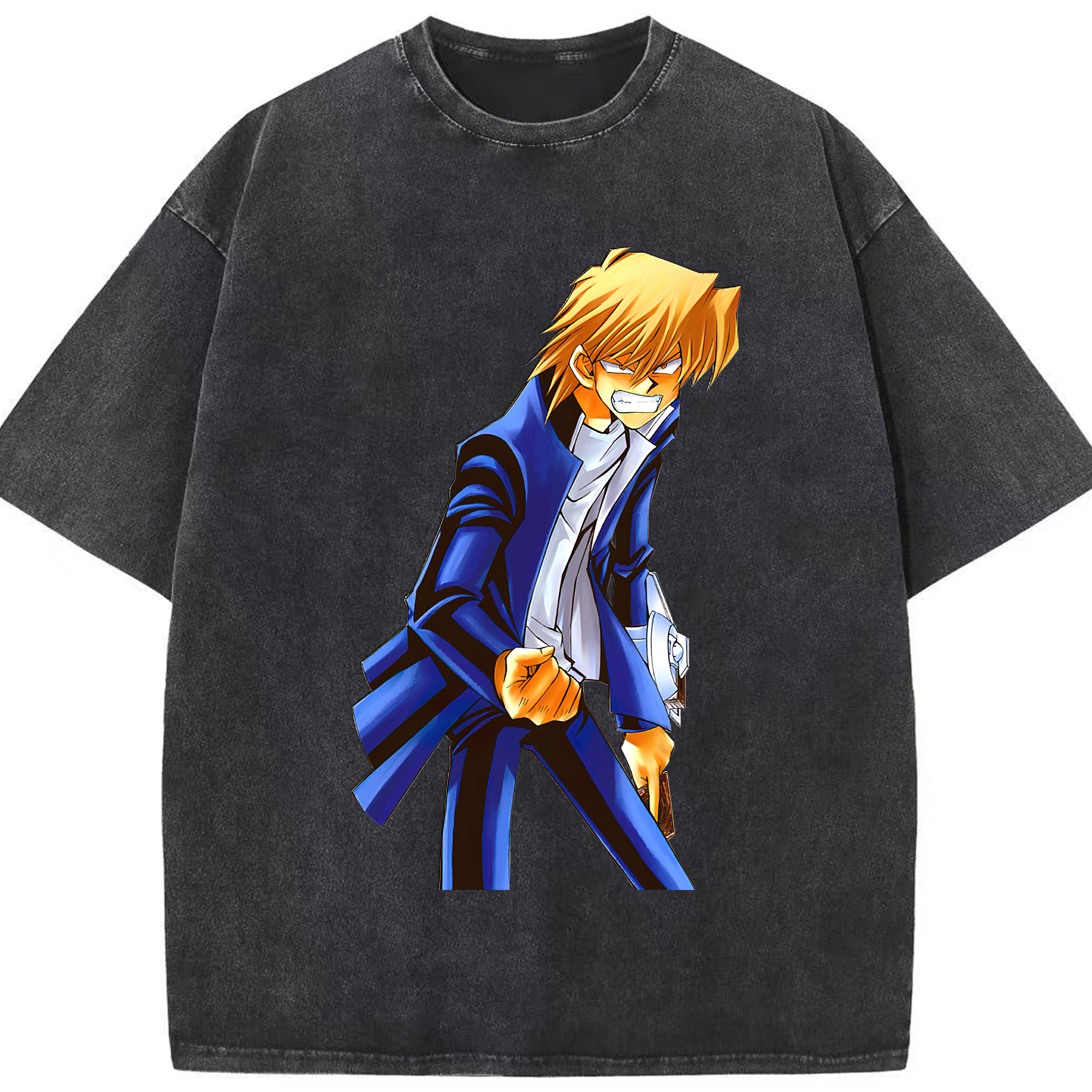 （画像用） 遊☆戯☆王 Yu-Gi-Oh! 綿100% ヴィンテージ風 半袖Tシャツ（フロントプリント）