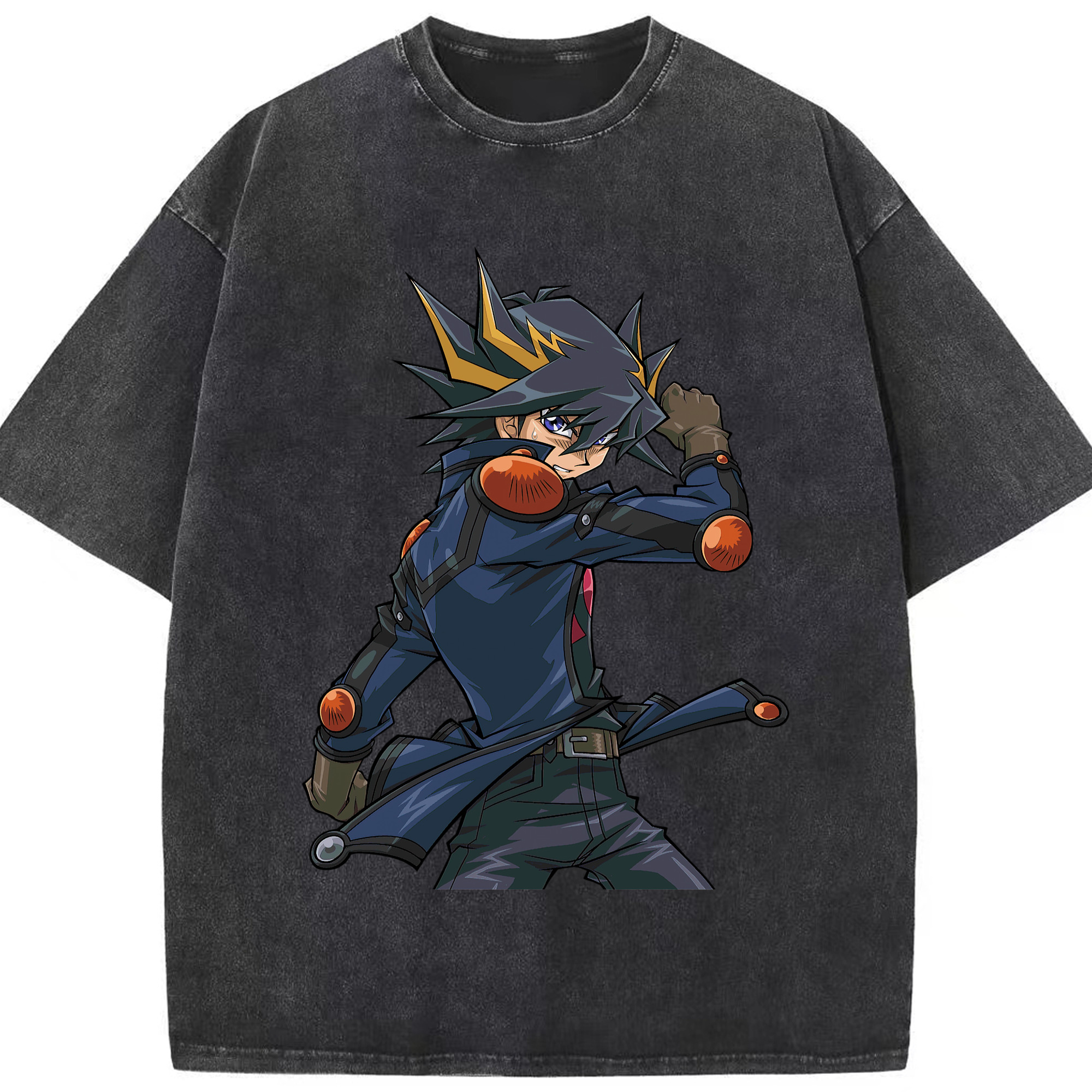 （画像用） 遊☆戯☆王 Yu-Gi-Oh! 綿100% ヴィンテージ風 半袖Tシャツ（フロントプリント）