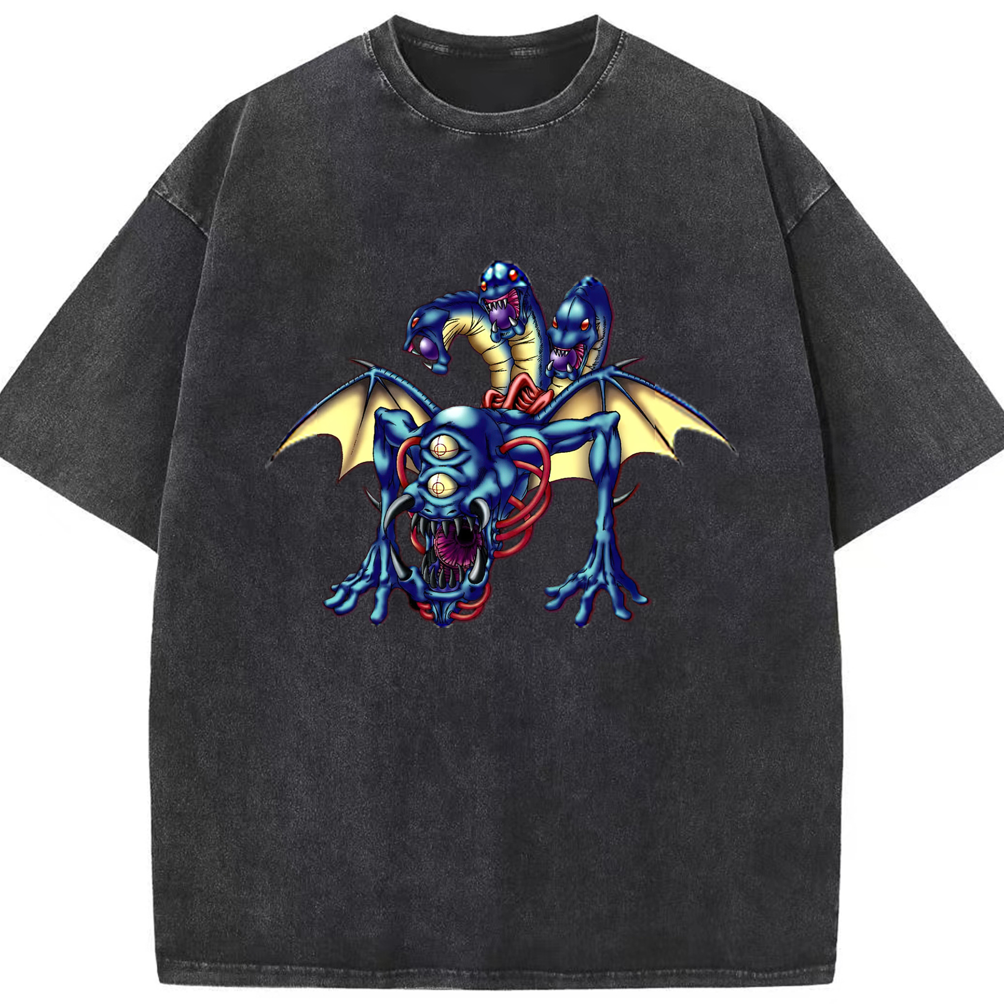 （画像用） 遊☆戯☆王 Yu-Gi-Oh! 綿100% ヴィンテージ風 半袖Tシャツ（フロントプリント）