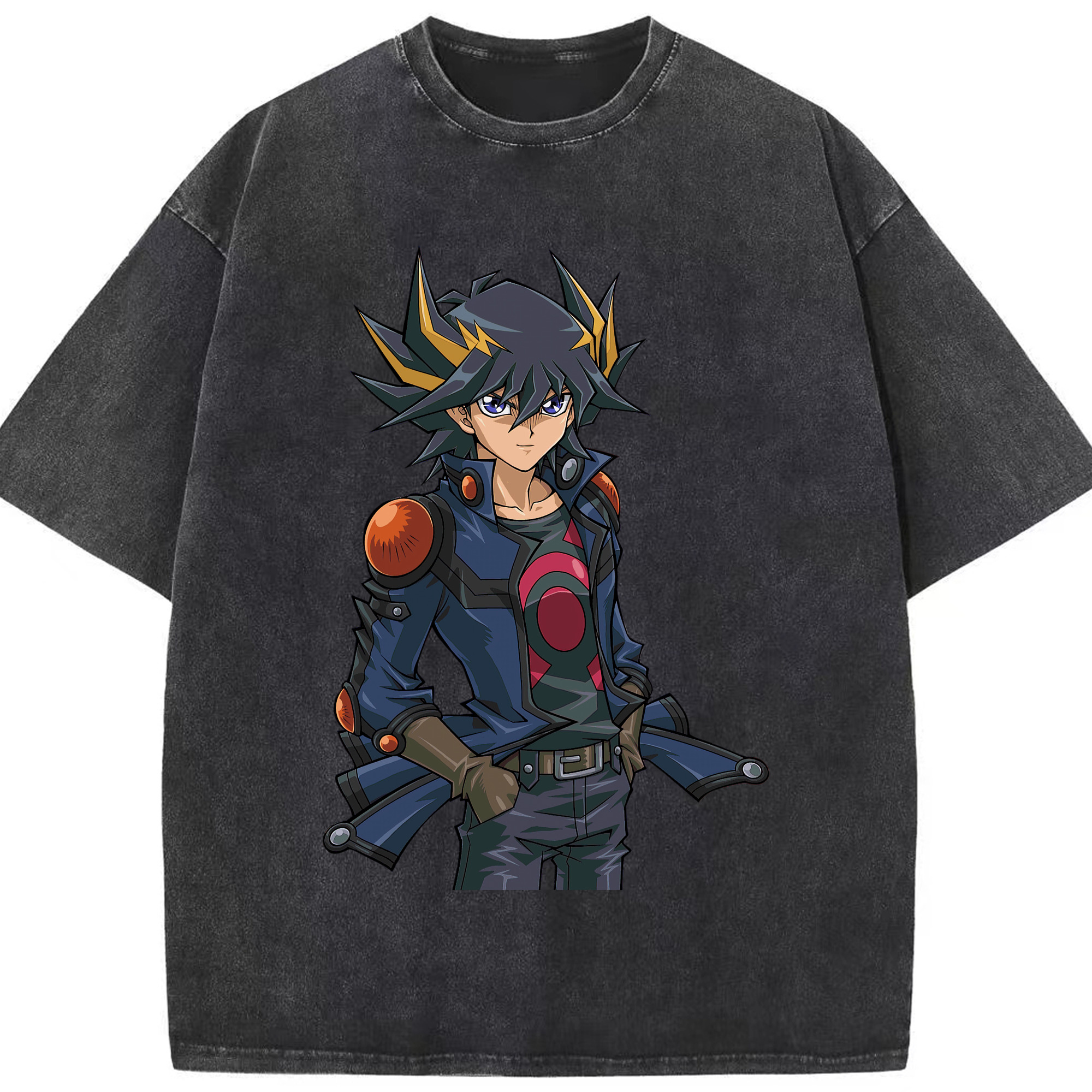 （画像用） 遊☆戯☆王 Yu-Gi-Oh! 綿100% ヴィンテージ風 半袖Tシャツ（フロントプリント）