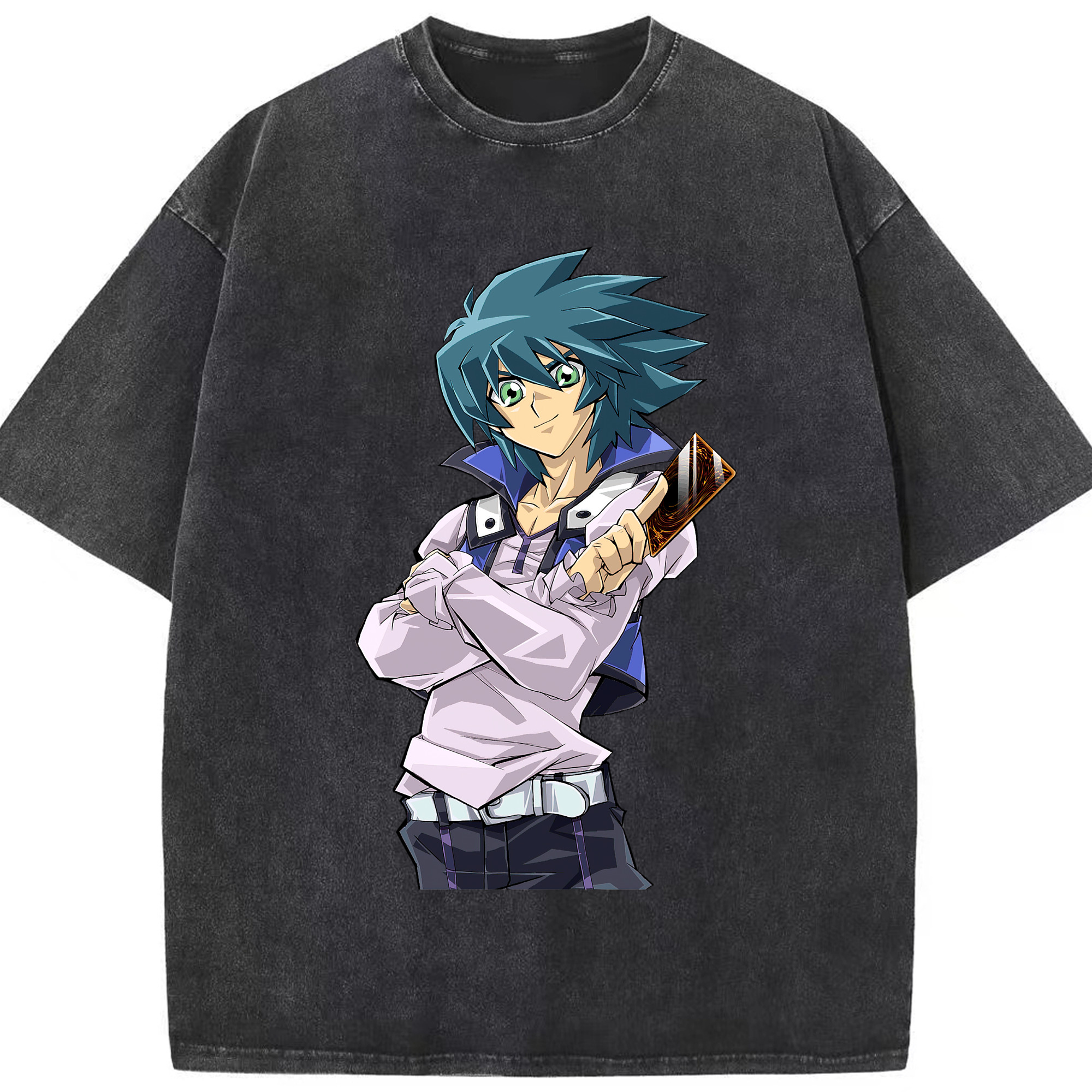 （画像用） 遊☆戯☆王 Yu-Gi-Oh! 綿100% ヴィンテージ風 半袖Tシャツ（フロントプリント）
