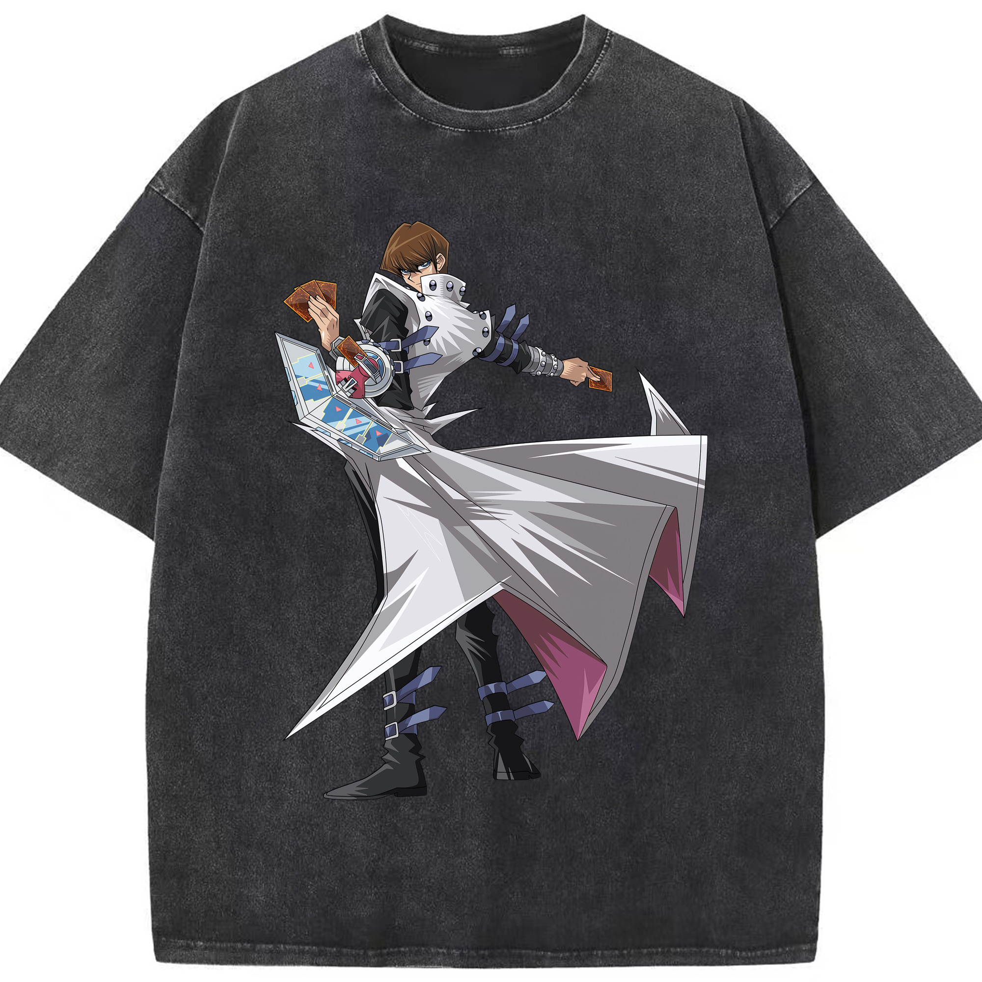 （画像用） 遊☆戯☆王 Yu-Gi-Oh! 綿100% ヴィンテージ風 半袖Tシャツ（フロントプリント）