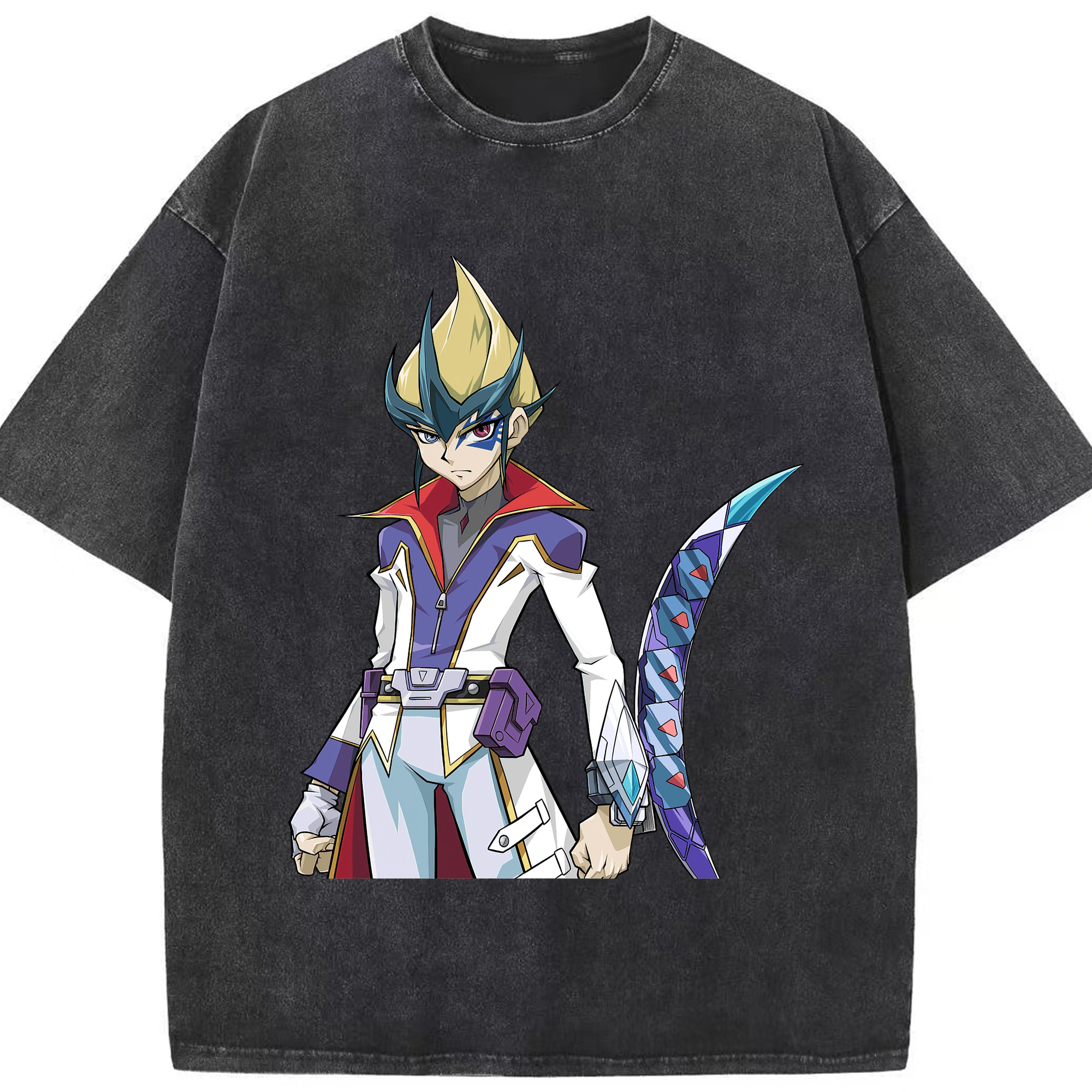 （画像用） 遊☆戯☆王 Yu-Gi-Oh! 綿100% ヴィンテージ風 半袖Tシャツ（フロントプリント）