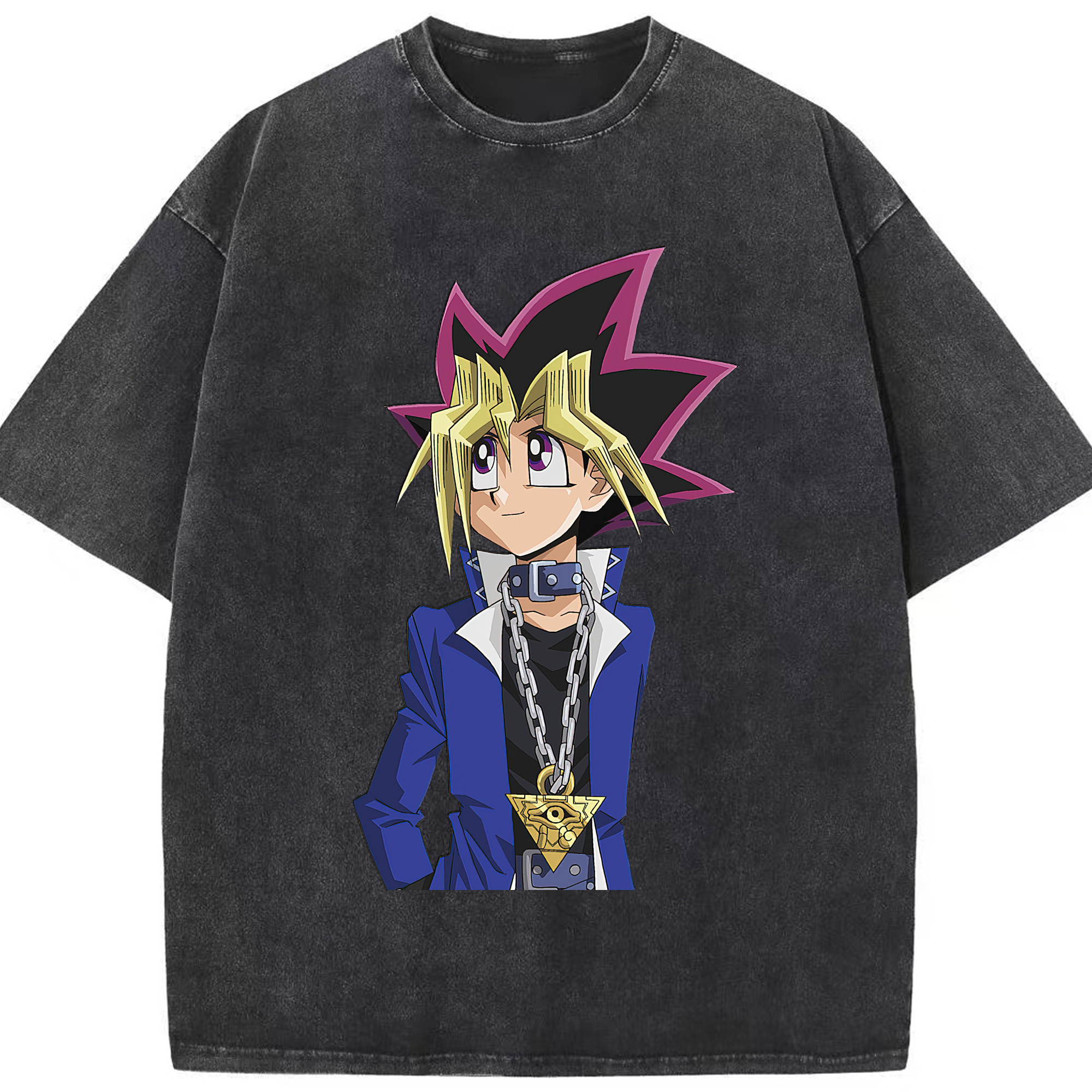 （画像用） 遊☆戯☆王 Yu-Gi-Oh! 綿100% ヴィンテージ風 半袖Tシャツ（フロントプリント）