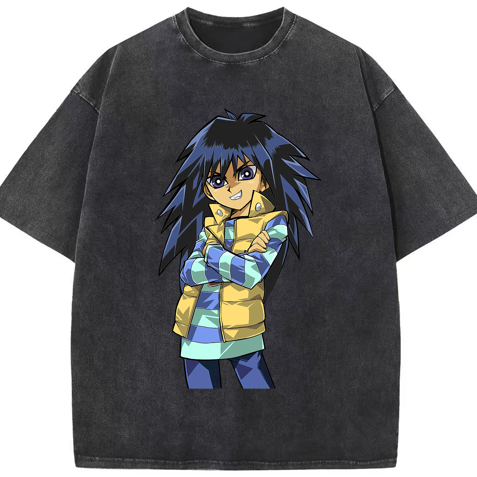 （画像用） 遊☆戯☆王 Yu-Gi-Oh! 綿100% ヴィンテージ風 半袖Tシャツ（フロントプリント）
