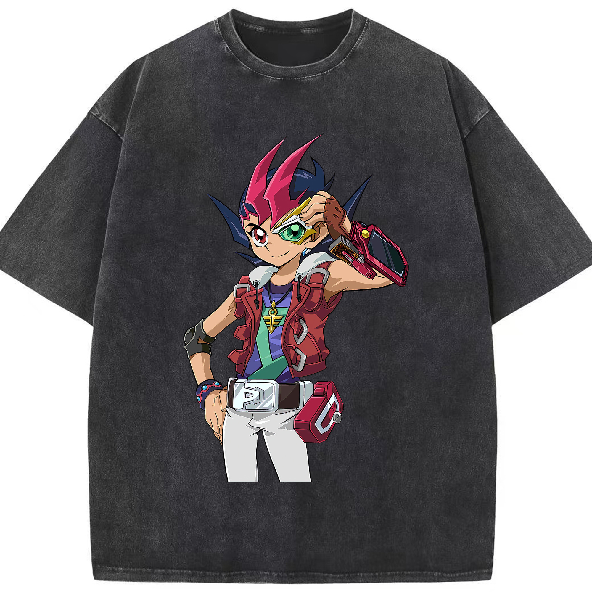 （画像用） 遊☆戯☆王 Yu-Gi-Oh! 綿100% ヴィンテージ風 半袖Tシャツ（フロントプリント）