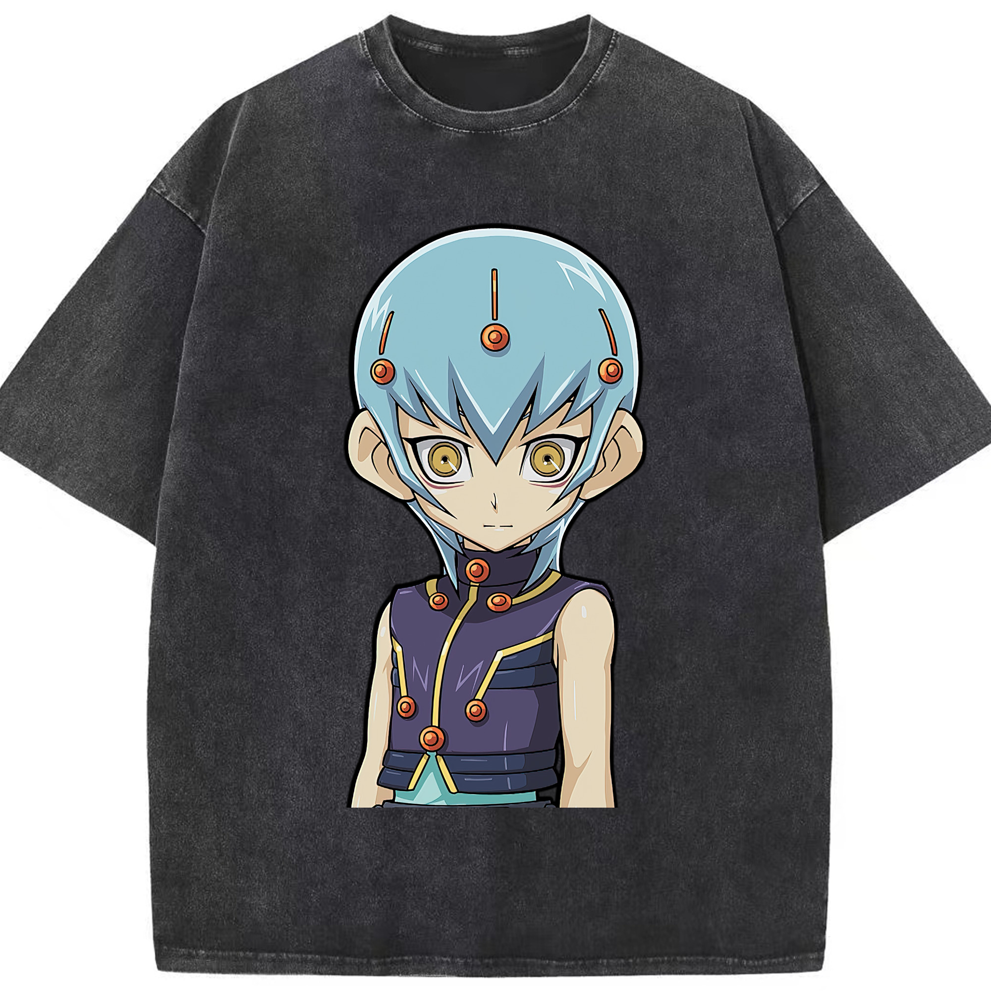 （画像用） 遊☆戯☆王 Yu-Gi-Oh! 綿100% ヴィンテージ風 半袖Tシャツ（フロントプリント）