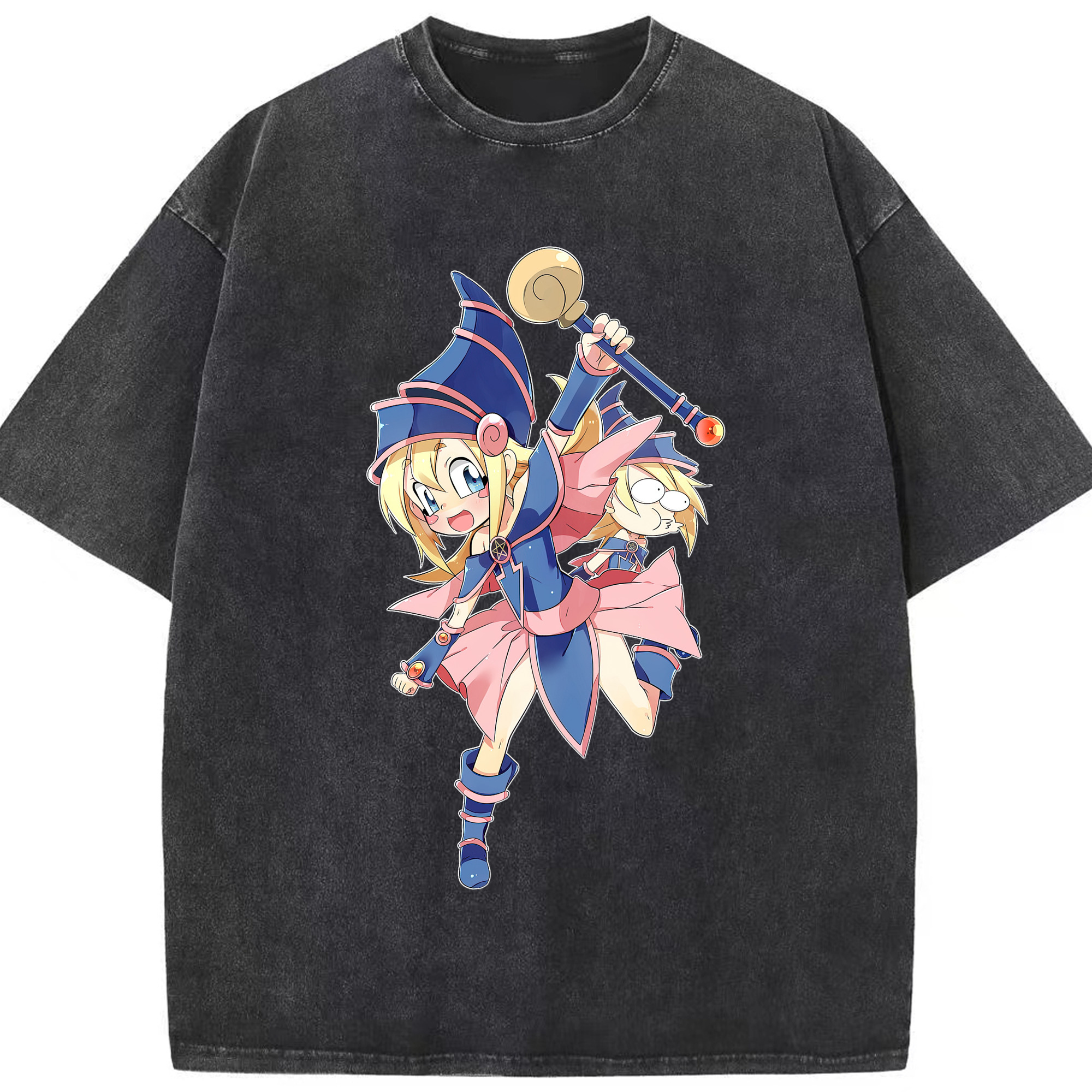 （画像用） 遊☆戯☆王 Yu-Gi-Oh! 綿100% ヴィンテージ風 半袖Tシャツ（フロントプリント）