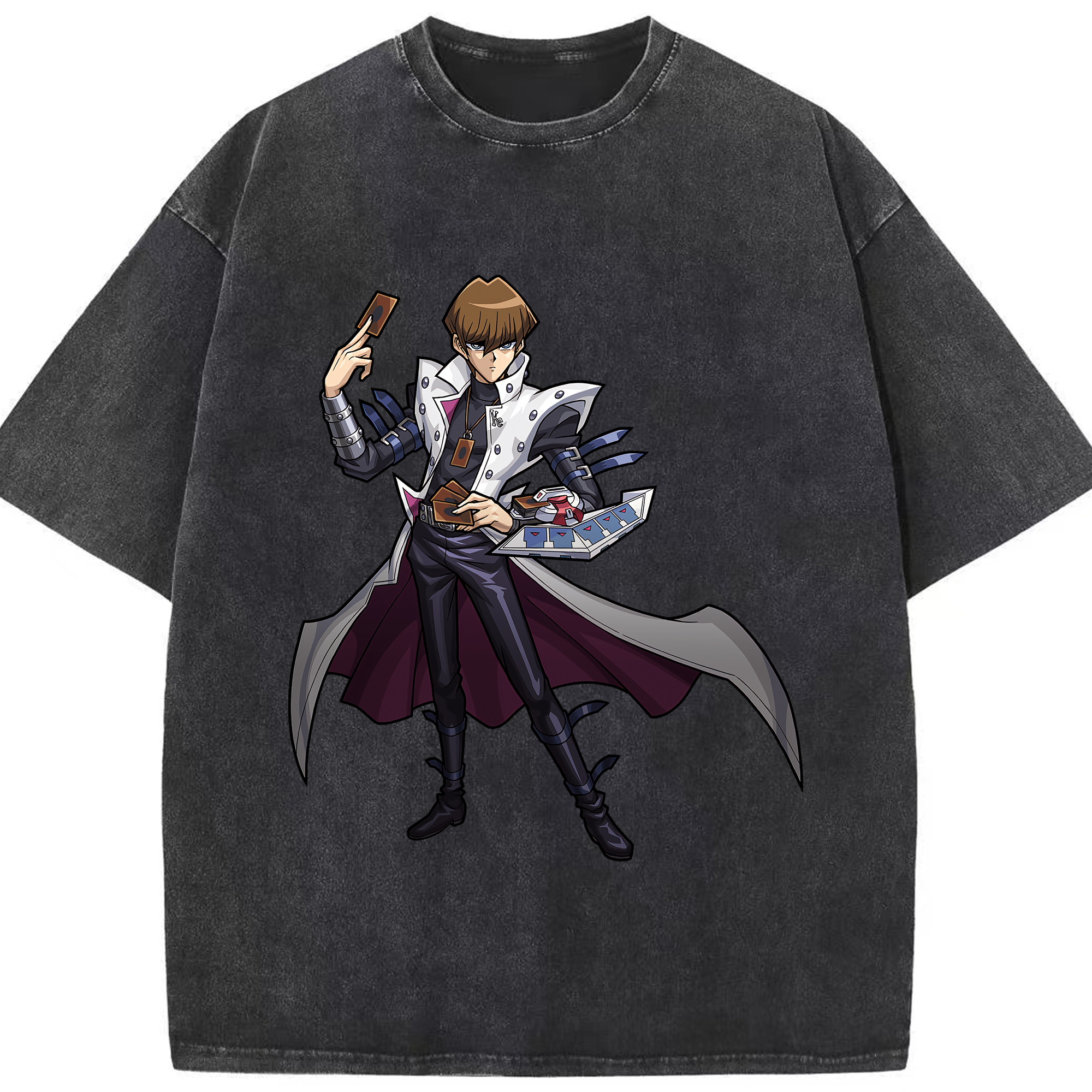 （画像用） 遊☆戯☆王 Yu-Gi-Oh! 綿100% ヴィンテージ風 半袖Tシャツ（フロントプリント）
