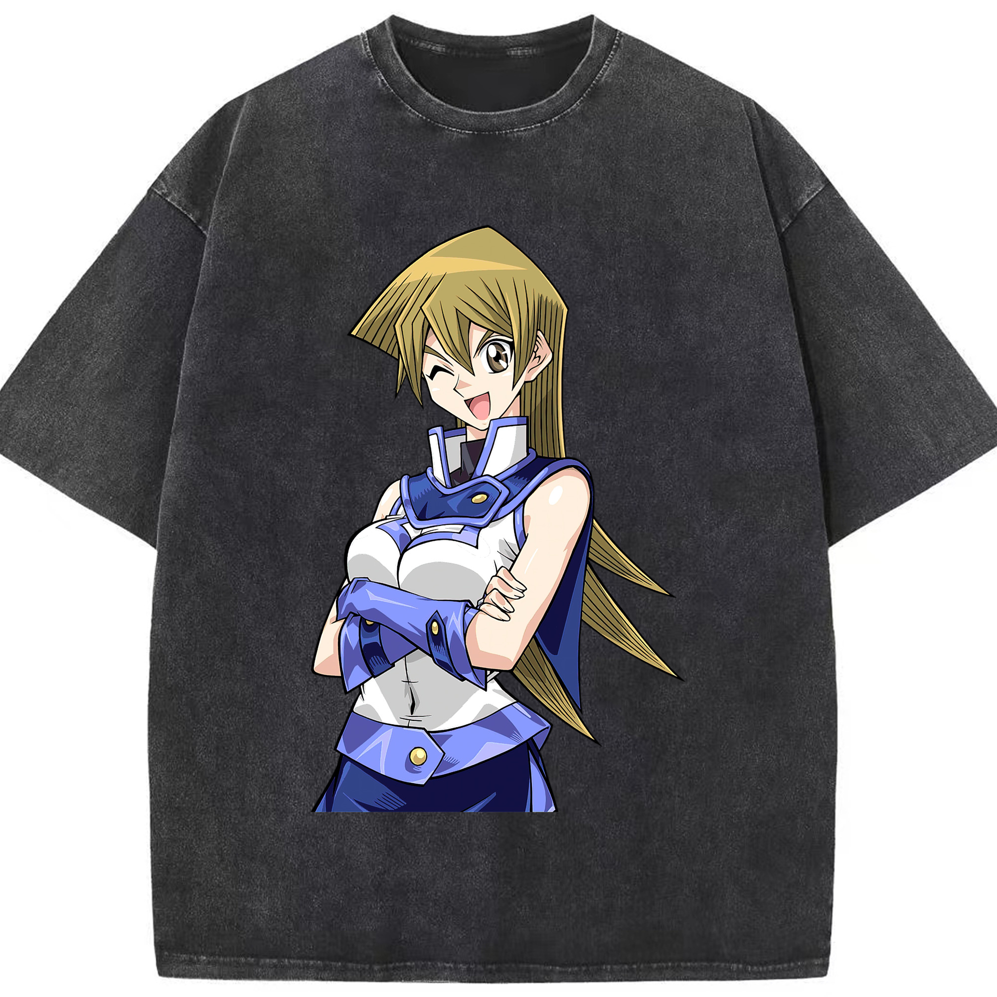 （画像用） 遊☆戯☆王 Yu-Gi-Oh! 綿100% ヴィンテージ風 半袖Tシャツ（フロントプリント）