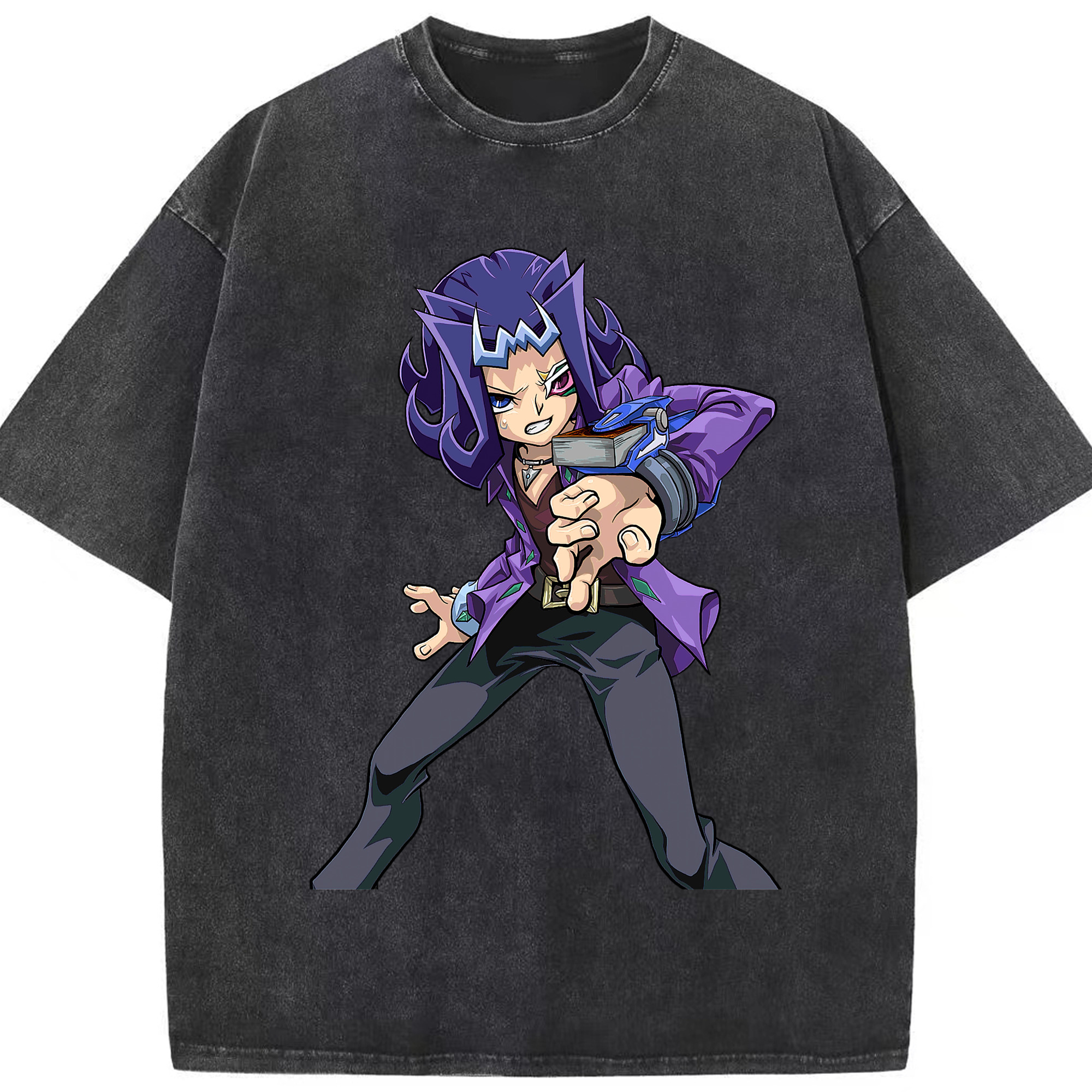 （画像用） 遊☆戯☆王 Yu-Gi-Oh! 綿100% ヴィンテージ風 半袖Tシャツ（フロントプリント）