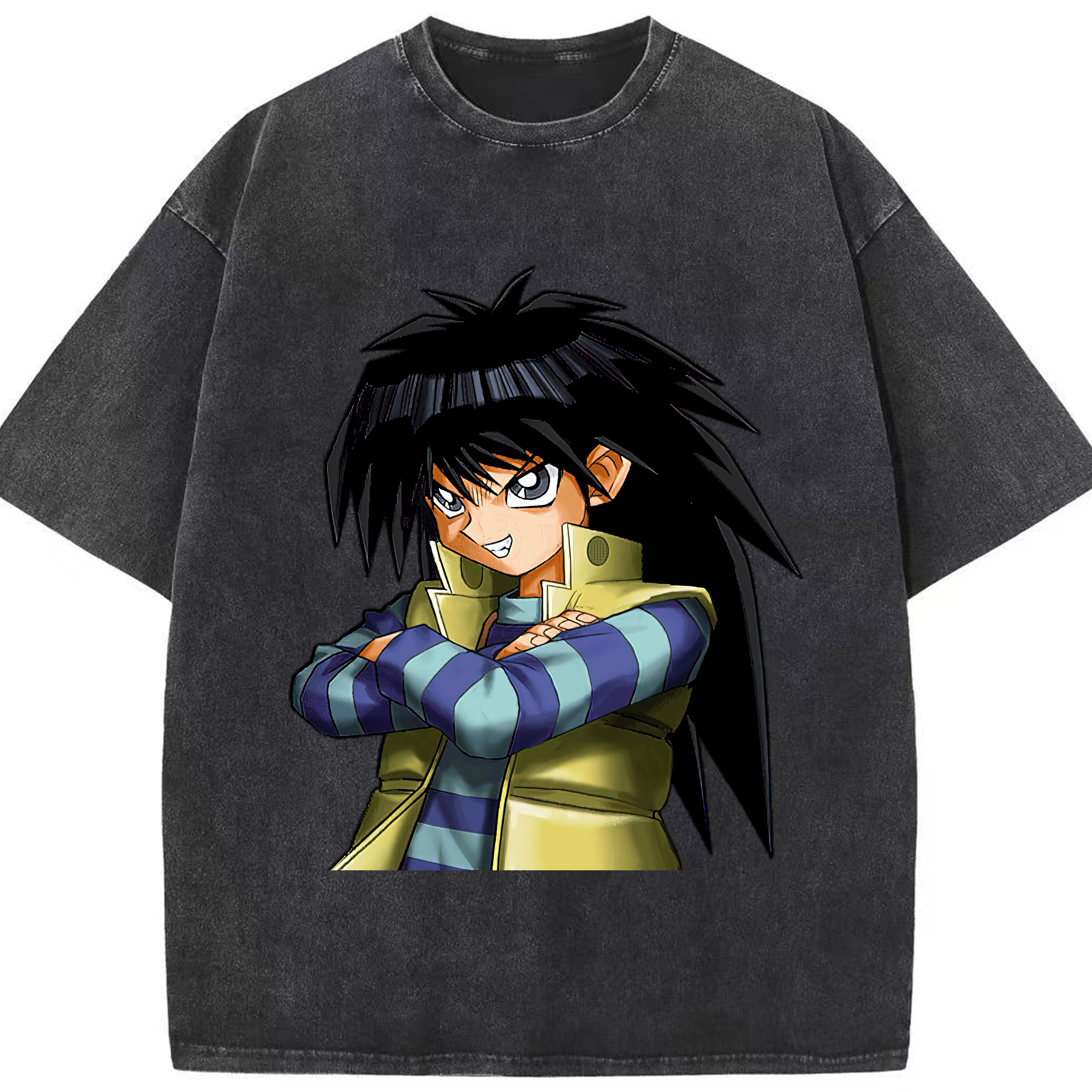 （画像用） 遊☆戯☆王 Yu-Gi-Oh! 綿100% ヴィンテージ風 半袖Tシャツ（フロントプリント）