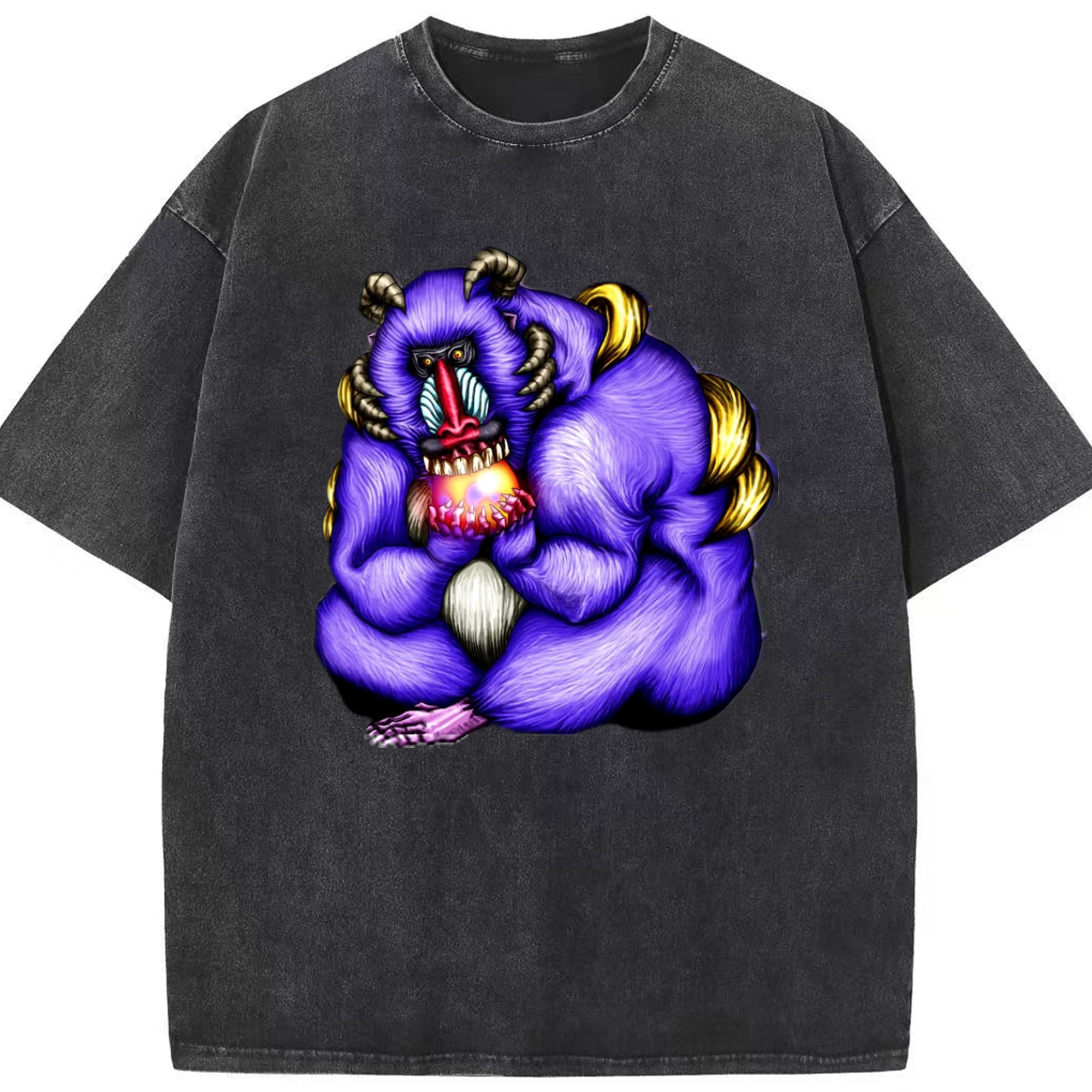 （画像用） 遊☆戯☆王 Yu-Gi-Oh! 綿100% ヴィンテージ風 半袖Tシャツ（フロントプリント）