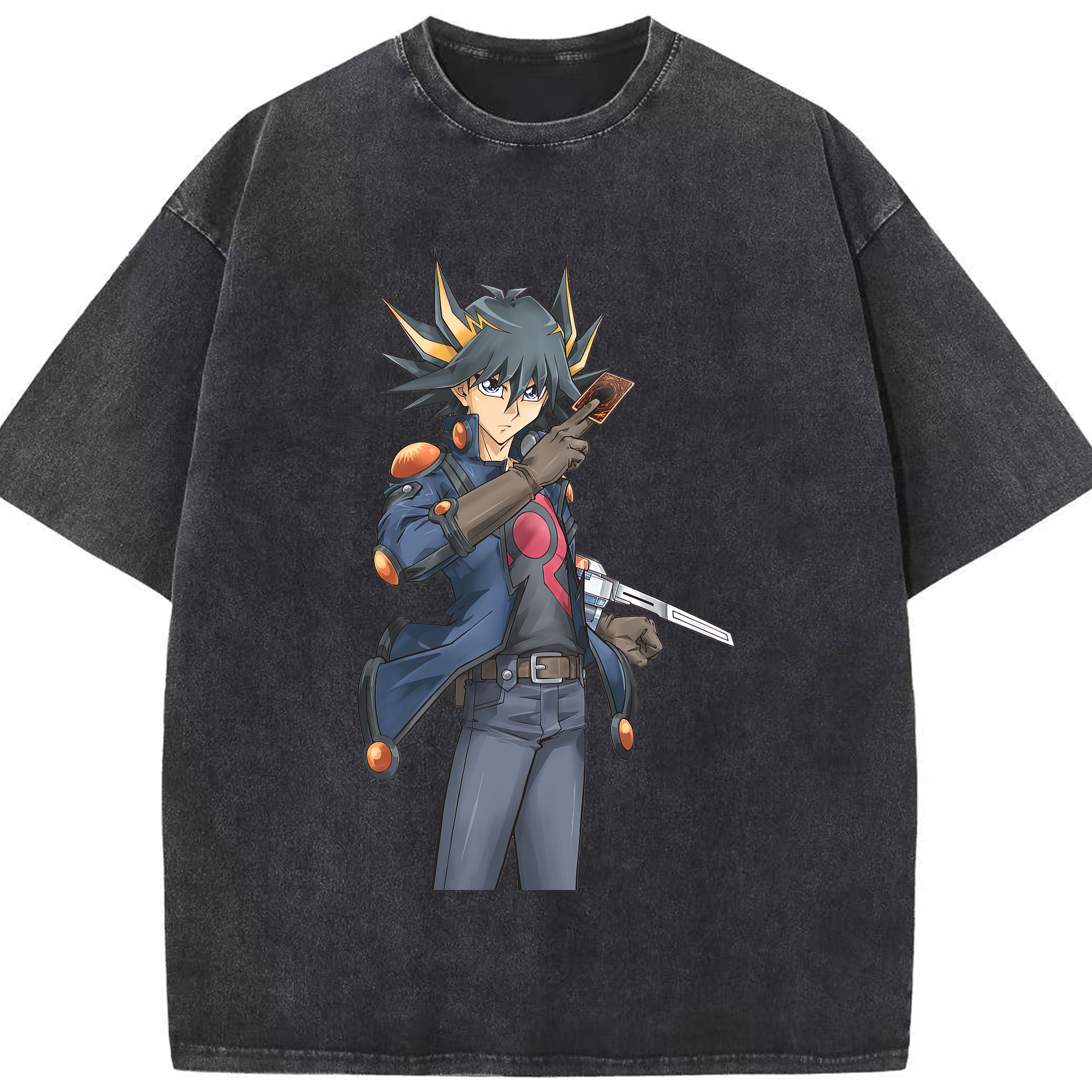 （画像用） 遊☆戯☆王 Yu-Gi-Oh! 綿100% ヴィンテージ風 半袖Tシャツ（フロントプリント）