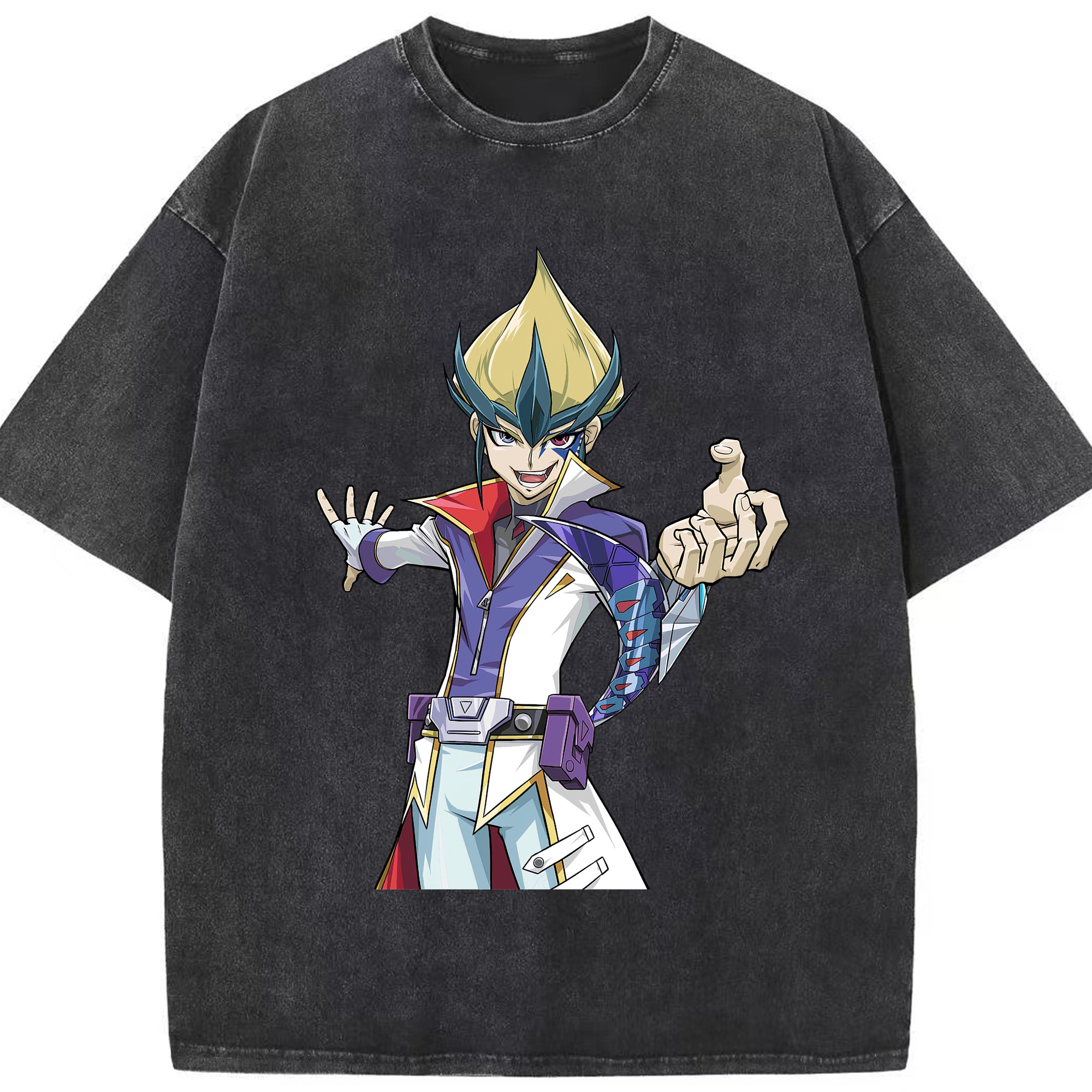 （画像用） 遊☆戯☆王 Yu-Gi-Oh! 綿100% ヴィンテージ風 半袖Tシャツ（フロントプリント）