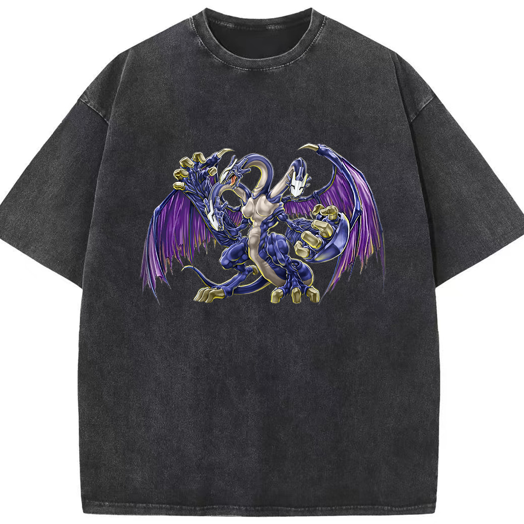 （画像用） 遊☆戯☆王 Yu-Gi-Oh! 綿100% ヴィンテージ風 半袖Tシャツ（フロントプリント）