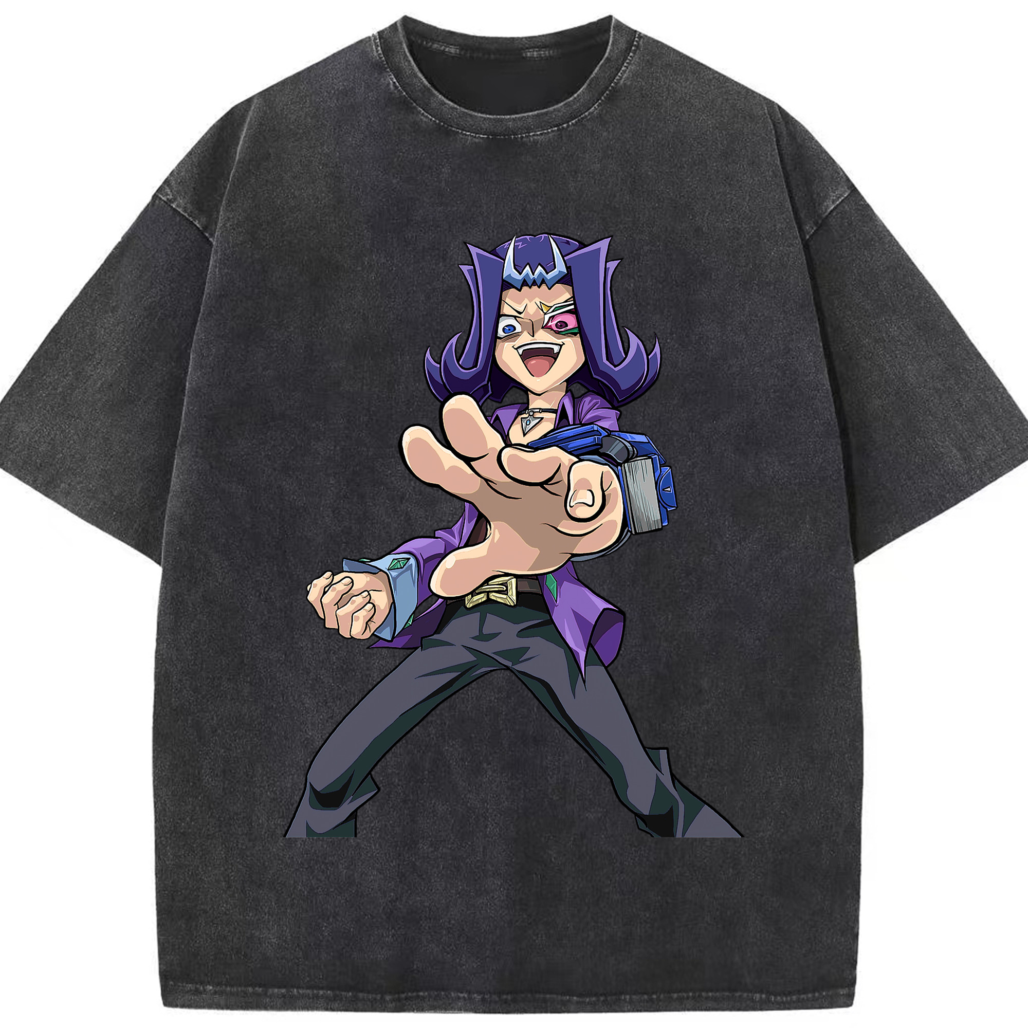 （画像用） 遊☆戯☆王 Yu-Gi-Oh! 綿100% ヴィンテージ風 半袖Tシャツ（フロントプリント）