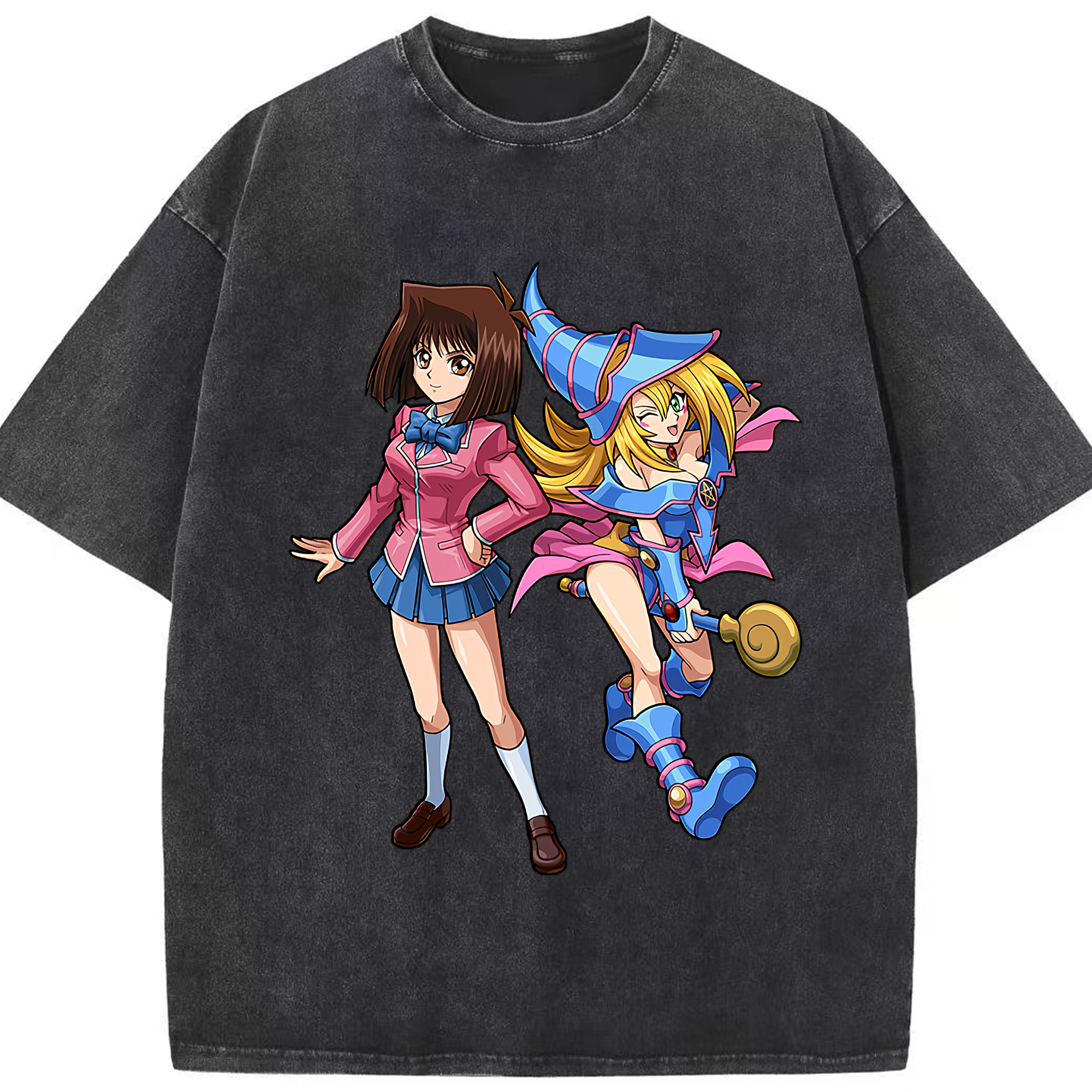 （画像用） 遊☆戯☆王 Yu-Gi-Oh! 綿100% ヴィンテージ風 半袖Tシャツ（フロントプリント）