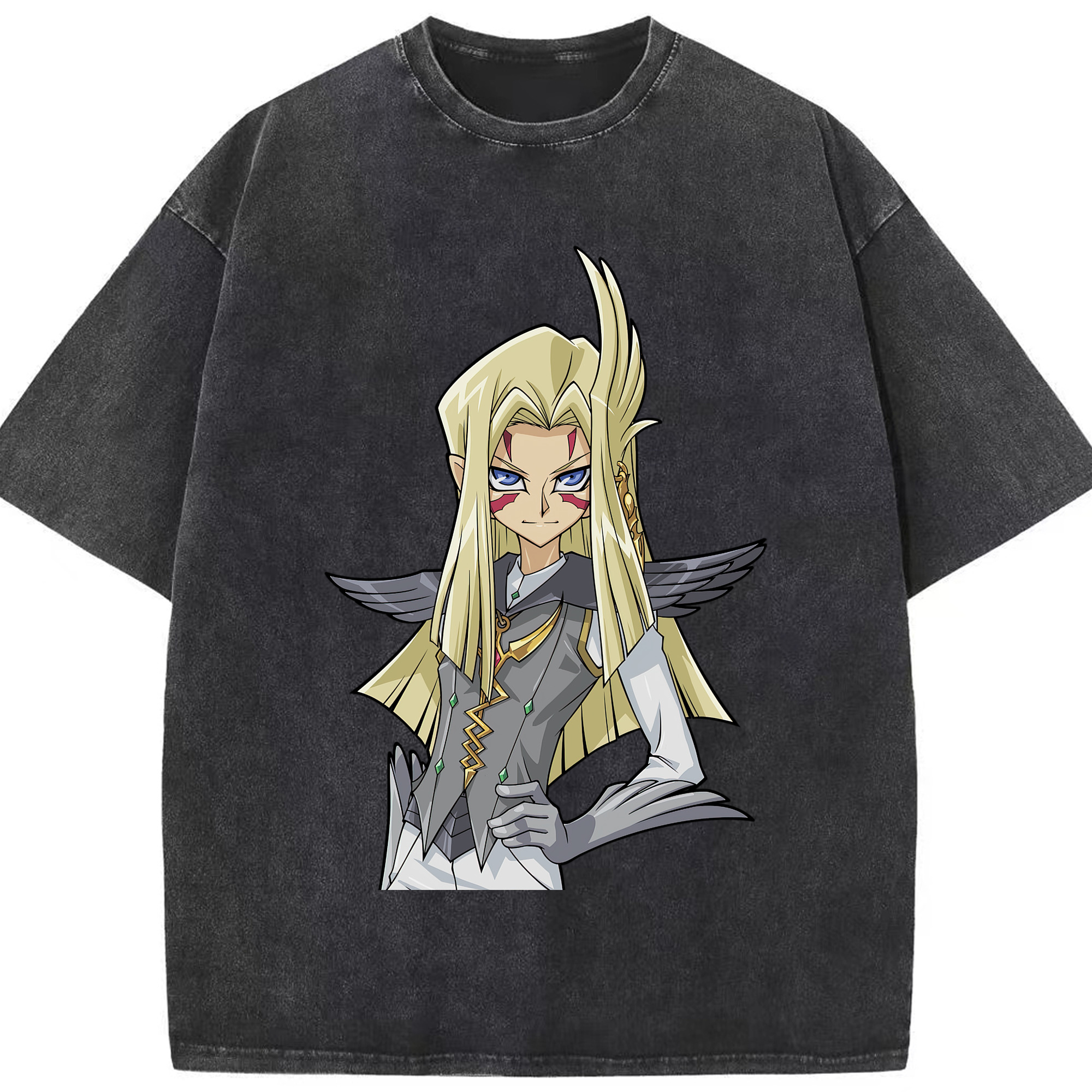 （画像用） 遊☆戯☆王 Yu-Gi-Oh! 綿100% ヴィンテージ風 半袖Tシャツ（フロントプリント）