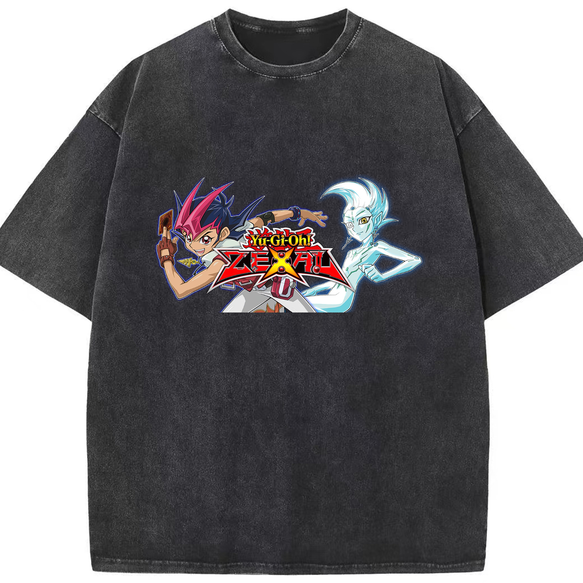 （画像用） 遊☆戯☆王 Yu-Gi-Oh! 綿100% ヴィンテージ風 半袖Tシャツ（フロントプリント）