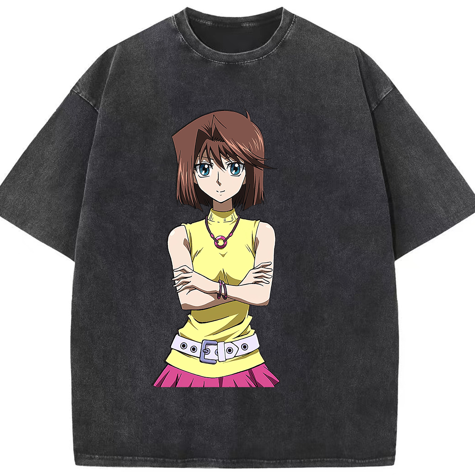 （画像用） 遊☆戯☆王 Yu-Gi-Oh! 綿100% ヴィンテージ風 半袖Tシャツ（フロントプリント）