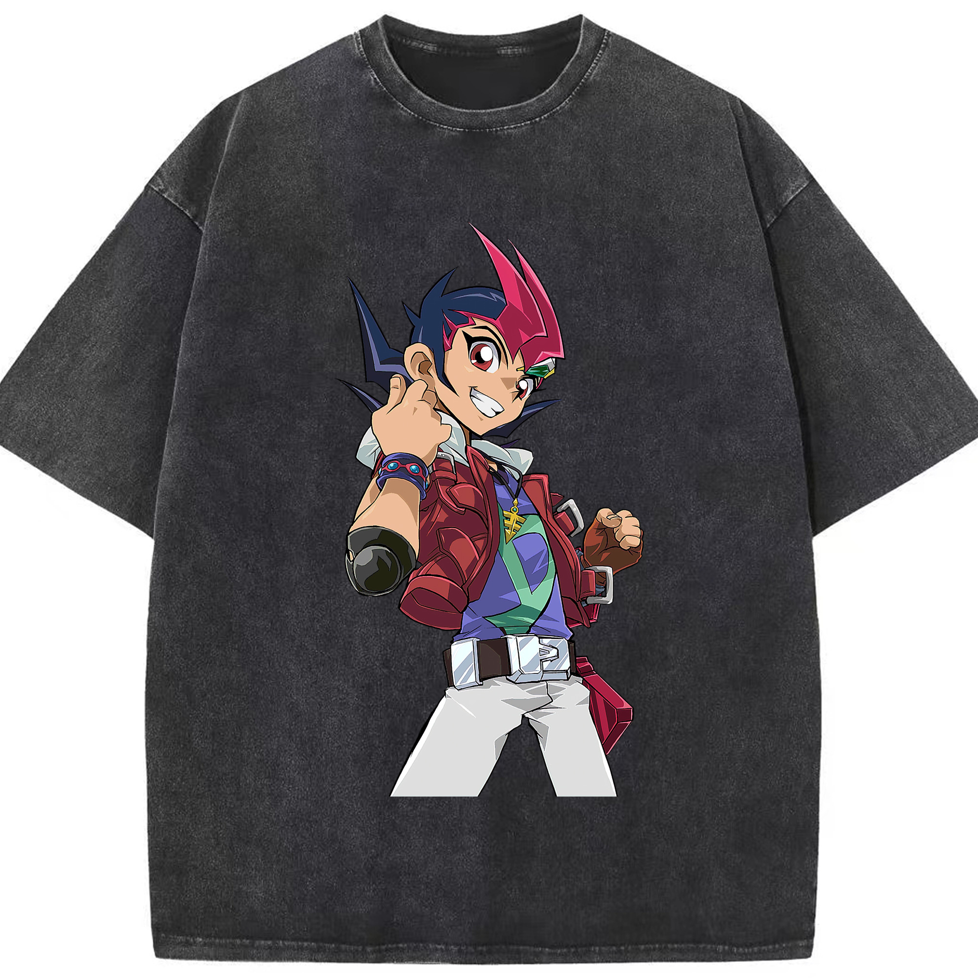 （画像用） 遊☆戯☆王 Yu-Gi-Oh! 綿100% ヴィンテージ風 半袖Tシャツ（フロントプリント）