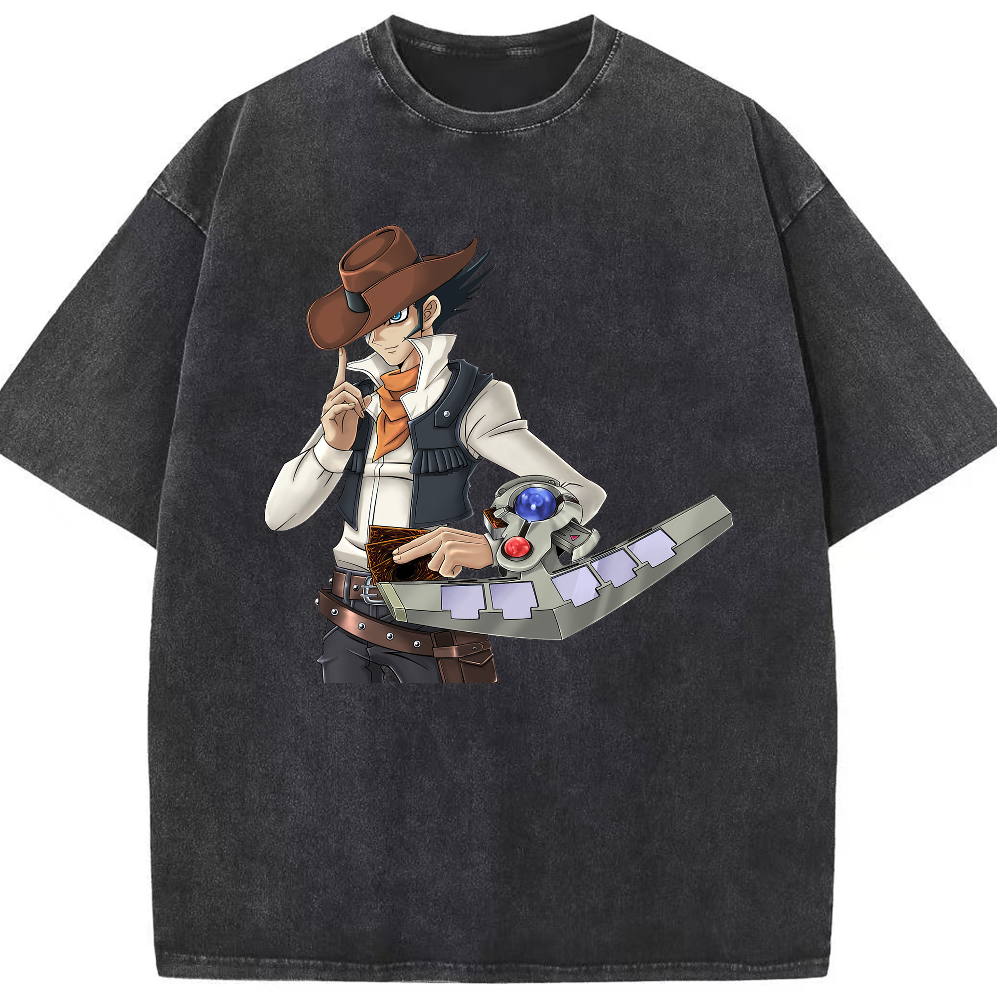 （画像用） 遊☆戯☆王 Yu-Gi-Oh! 綿100% ヴィンテージ風 半袖Tシャツ（フロントプリント）