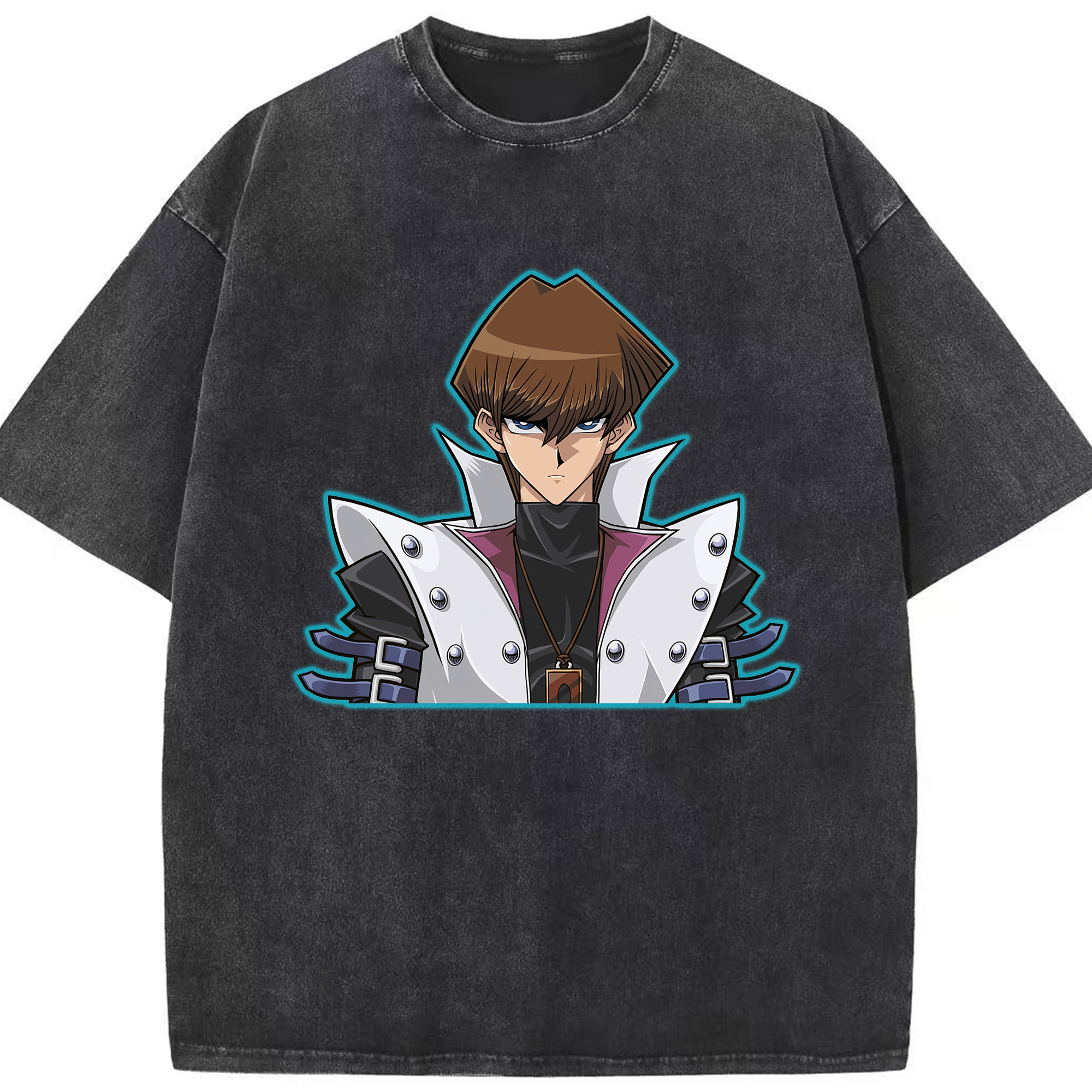 （画像用） 遊☆戯☆王 Yu-Gi-Oh! 綿100% ヴィンテージ風 半袖Tシャツ（フロントプリント）