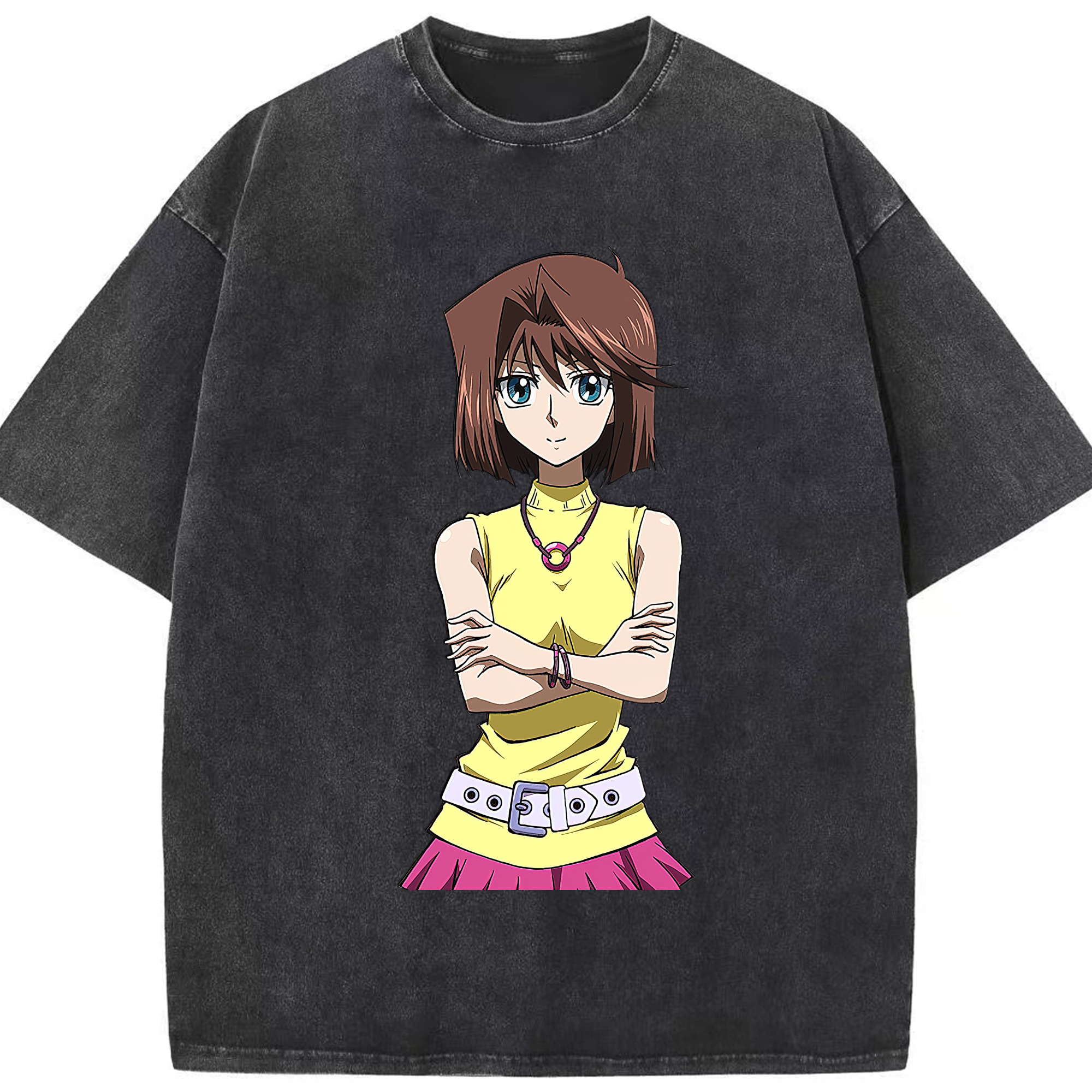 （画像用） 遊☆戯☆王 Yu-Gi-Oh! 綿100% ヴィンテージ風 半袖Tシャツ（フロントプリント）