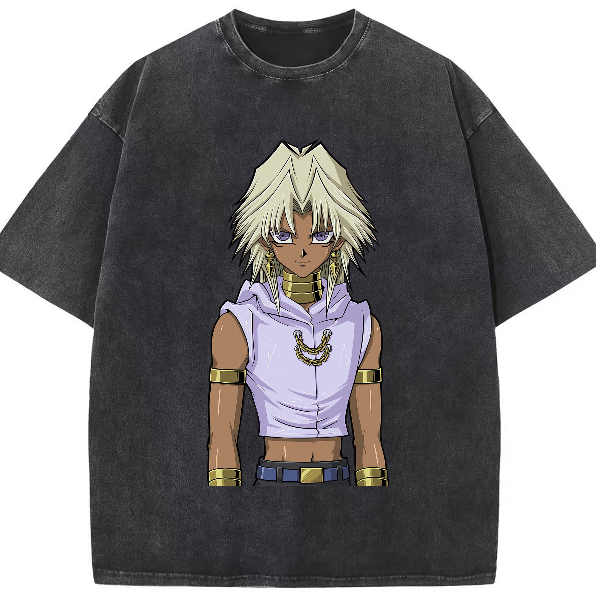 （画像用） 遊☆戯☆王 Yu-Gi-Oh! 綿100% ヴィンテージ風 半袖Tシャツ（フロントプリント）