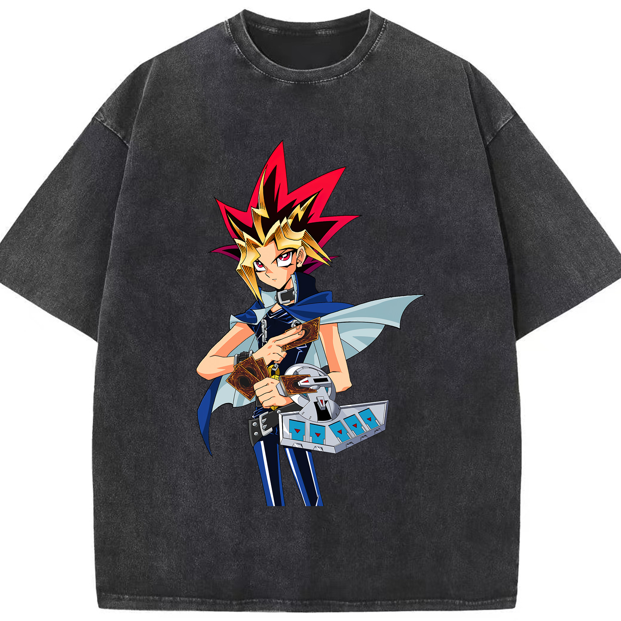 （画像用） 遊☆戯☆王 Yu-Gi-Oh! 綿100% ヴィンテージ風 半袖Tシャツ（フロントプリント）
