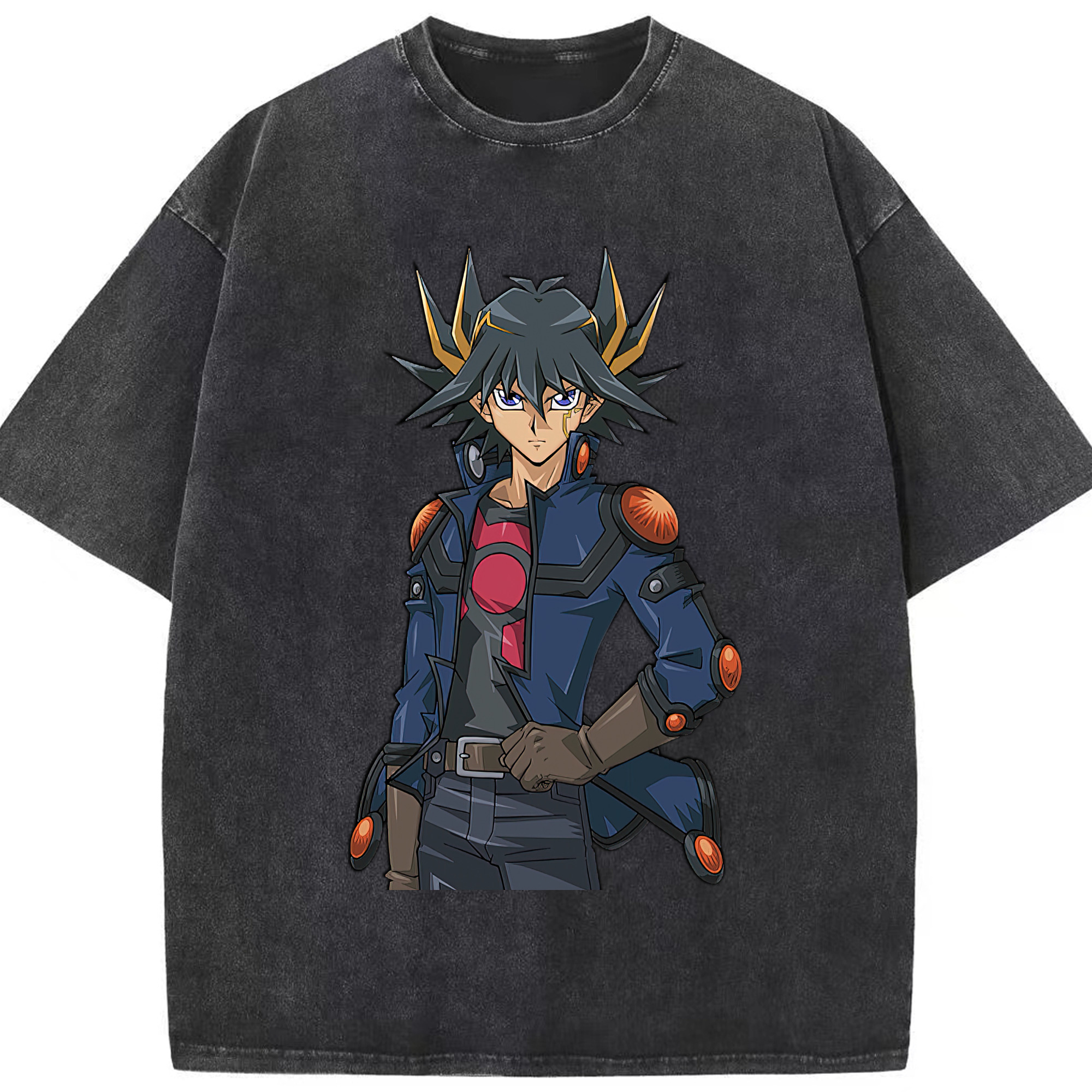 （画像用） 遊☆戯☆王 Yu-Gi-Oh! 綿100% ヴィンテージ風 半袖Tシャツ（フロントプリント）