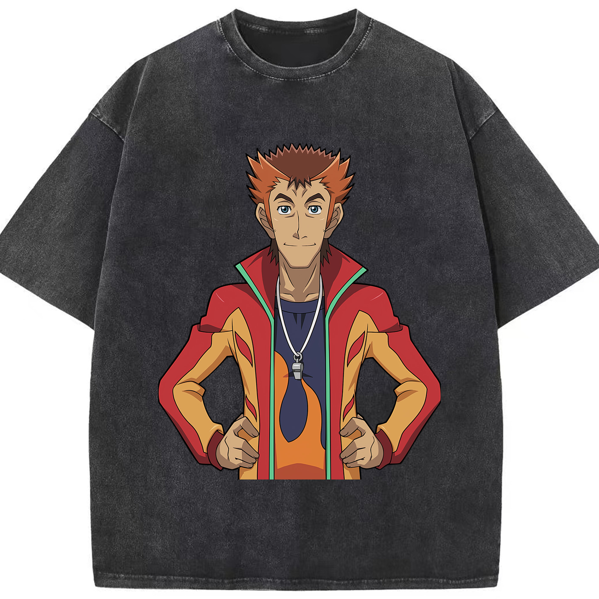 （画像用） 遊☆戯☆王 Yu-Gi-Oh! 綿100% ヴィンテージ風 半袖Tシャツ（フロントプリント）