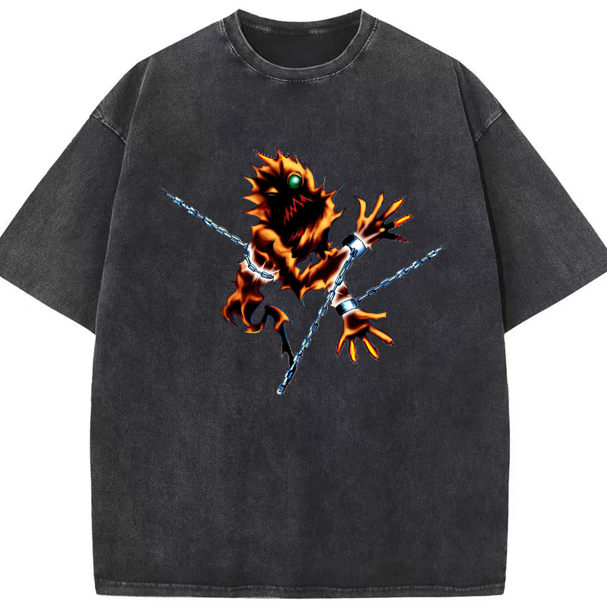 （画像用） 遊☆戯☆王 Yu-Gi-Oh! 綿100% ヴィンテージ風 半袖Tシャツ（フロントプリント）