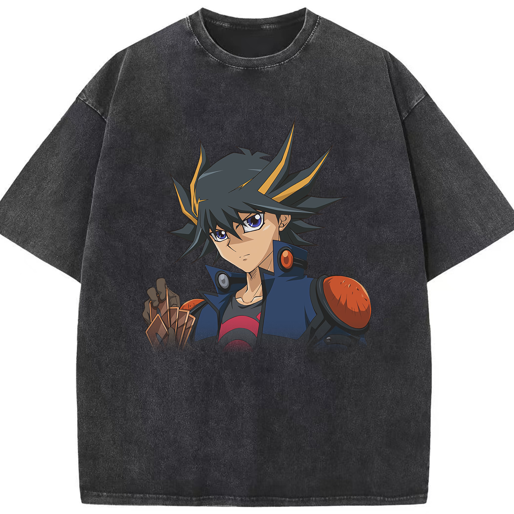 （画像用） 遊☆戯☆王 Yu-Gi-Oh! 綿100% ヴィンテージ風 半袖Tシャツ（フロントプリント）