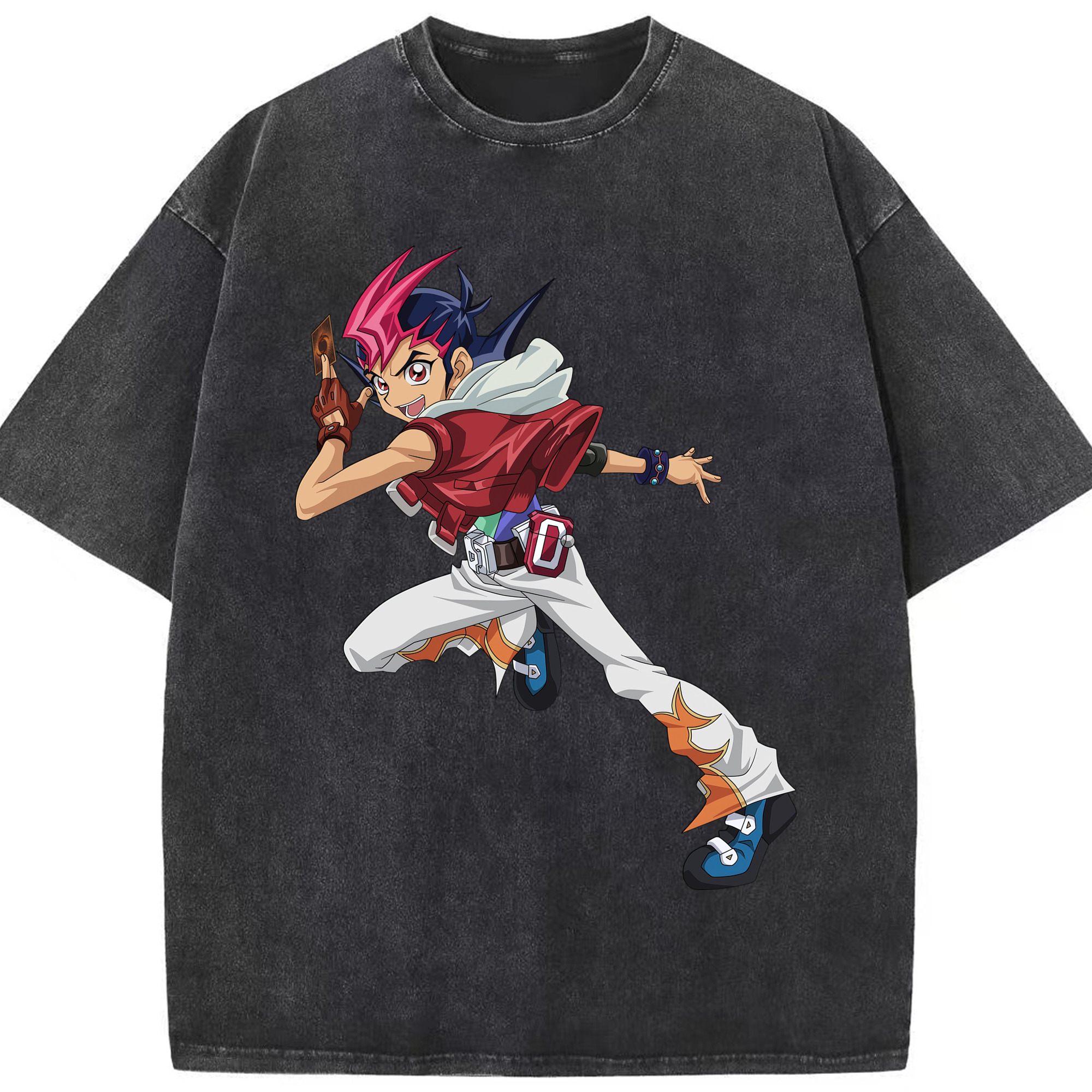 （画像用） 遊☆戯☆王 Yu-Gi-Oh! 綿100% ヴィンテージ風 半袖Tシャツ（フロントプリント）