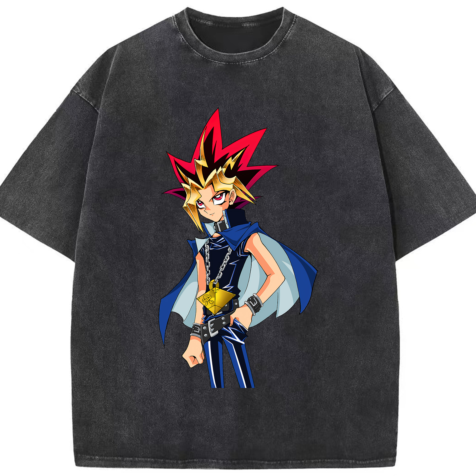 （画像用） 遊☆戯☆王 Yu-Gi-Oh! 綿100% ヴィンテージ風 半袖Tシャツ（フロントプリント）