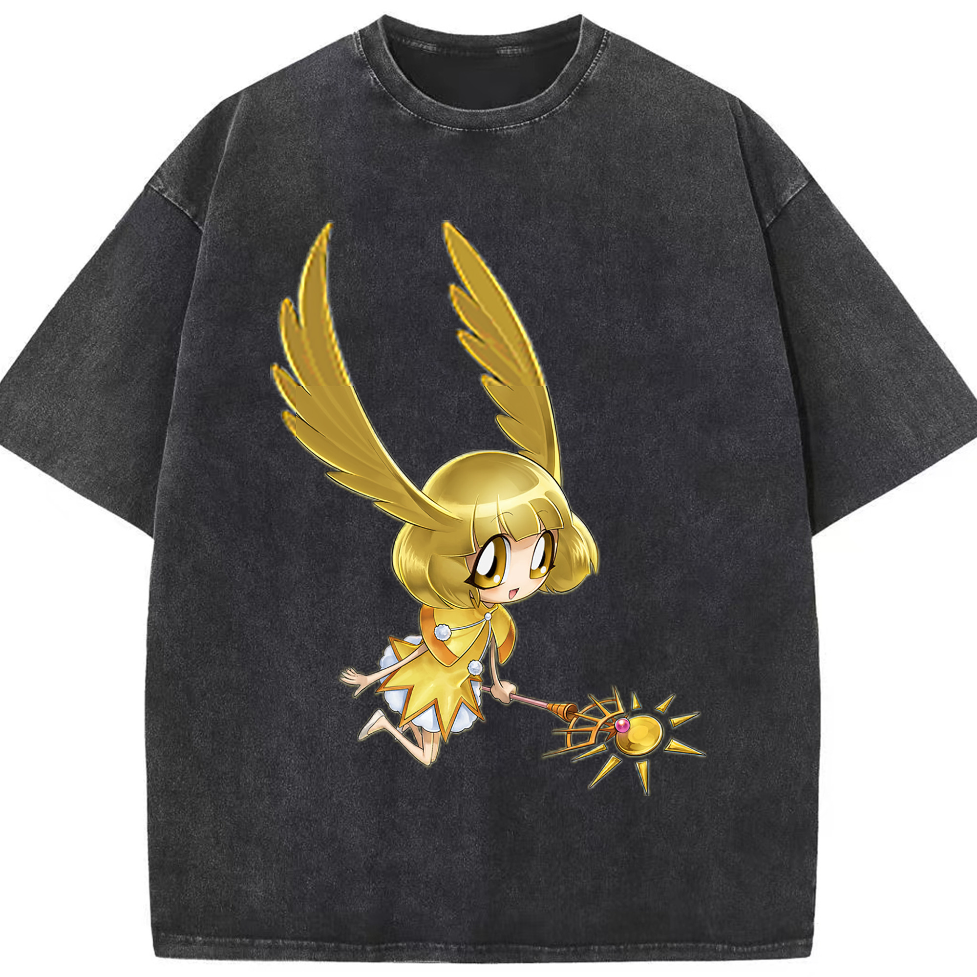 （画像用） 遊☆戯☆王 Yu-Gi-Oh! 綿100% ヴィンテージ風 半袖Tシャツ（フロントプリント）