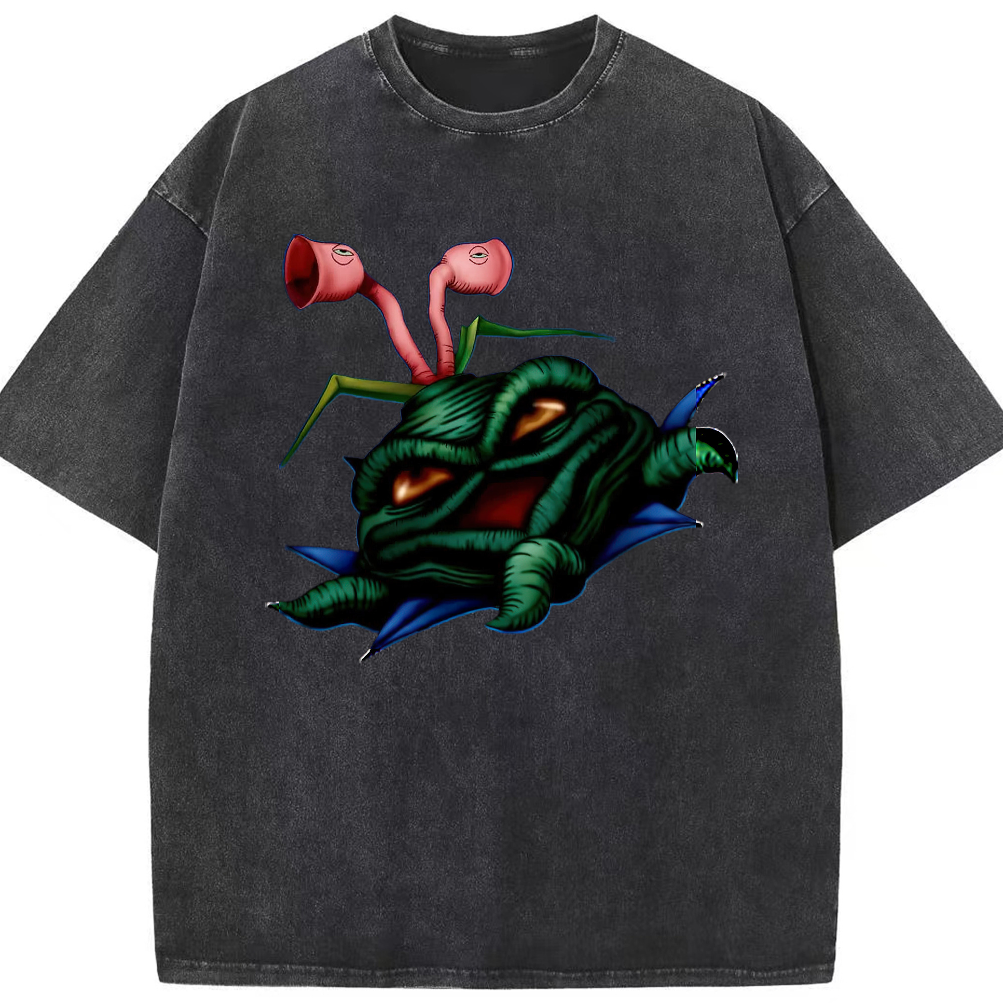 （画像用） 遊☆戯☆王 Yu-Gi-Oh! 綿100% ヴィンテージ風 半袖Tシャツ（フロントプリント）