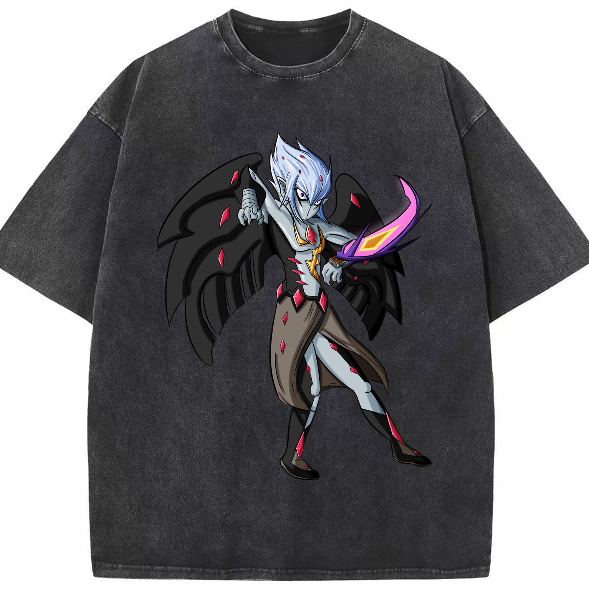 （画像用） 遊☆戯☆王 Yu-Gi-Oh! 綿100% ヴィンテージ風 半袖Tシャツ（フロントプリント）